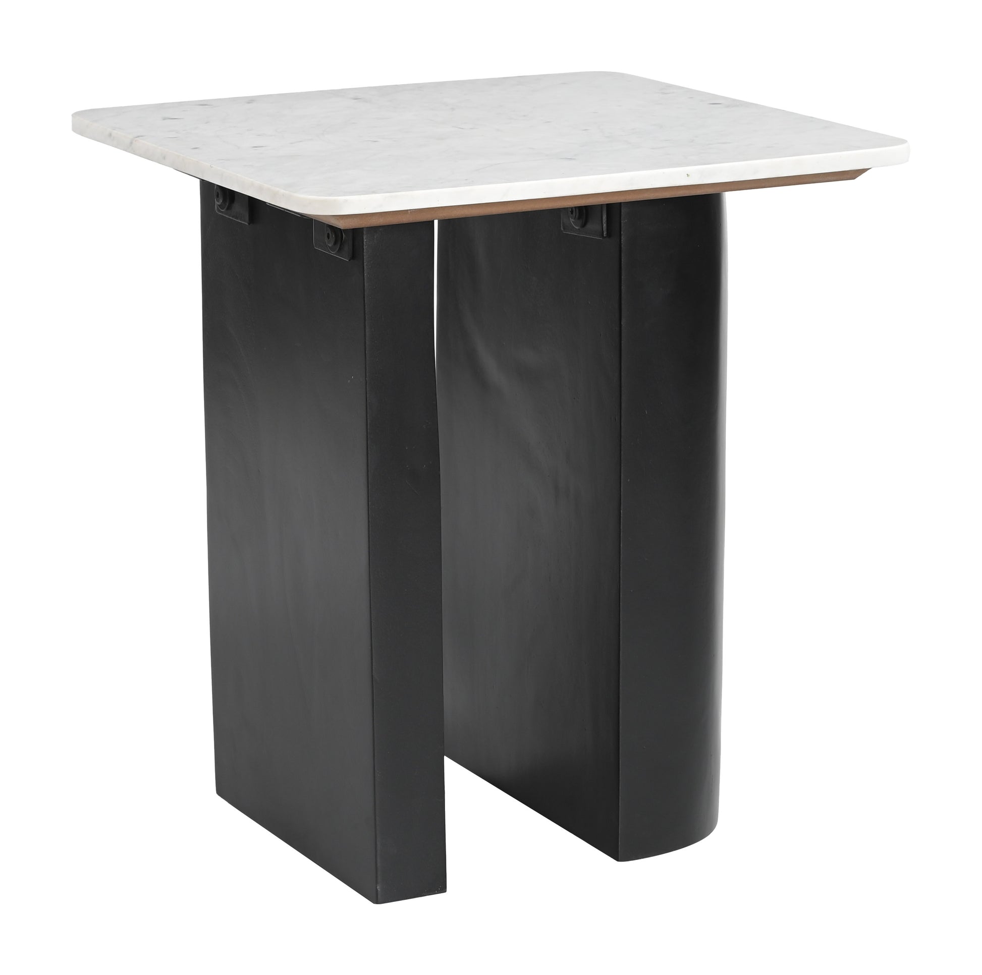 Fiora Side Table White & Black - 4