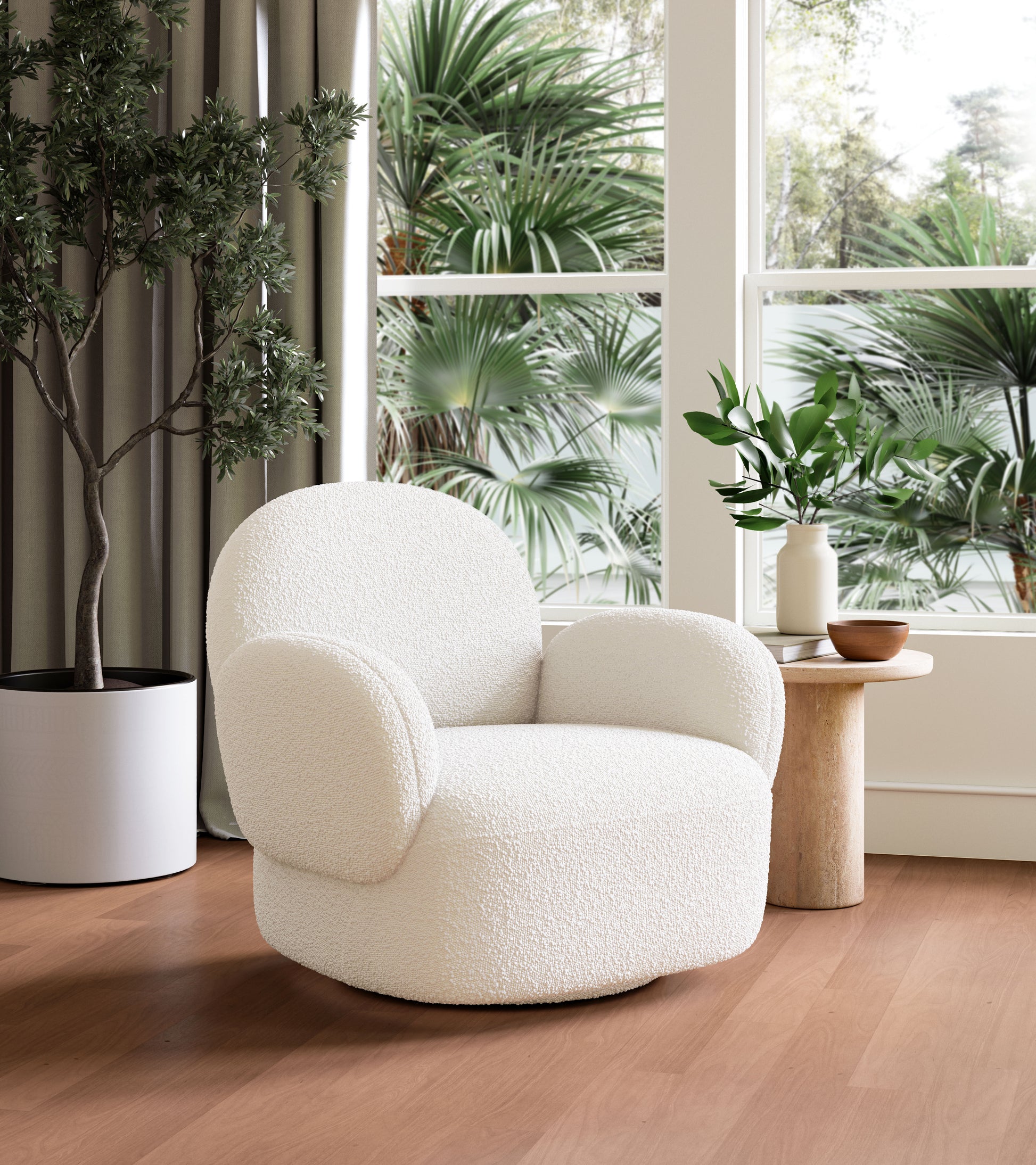 Pilka Swivel Chair White - 8