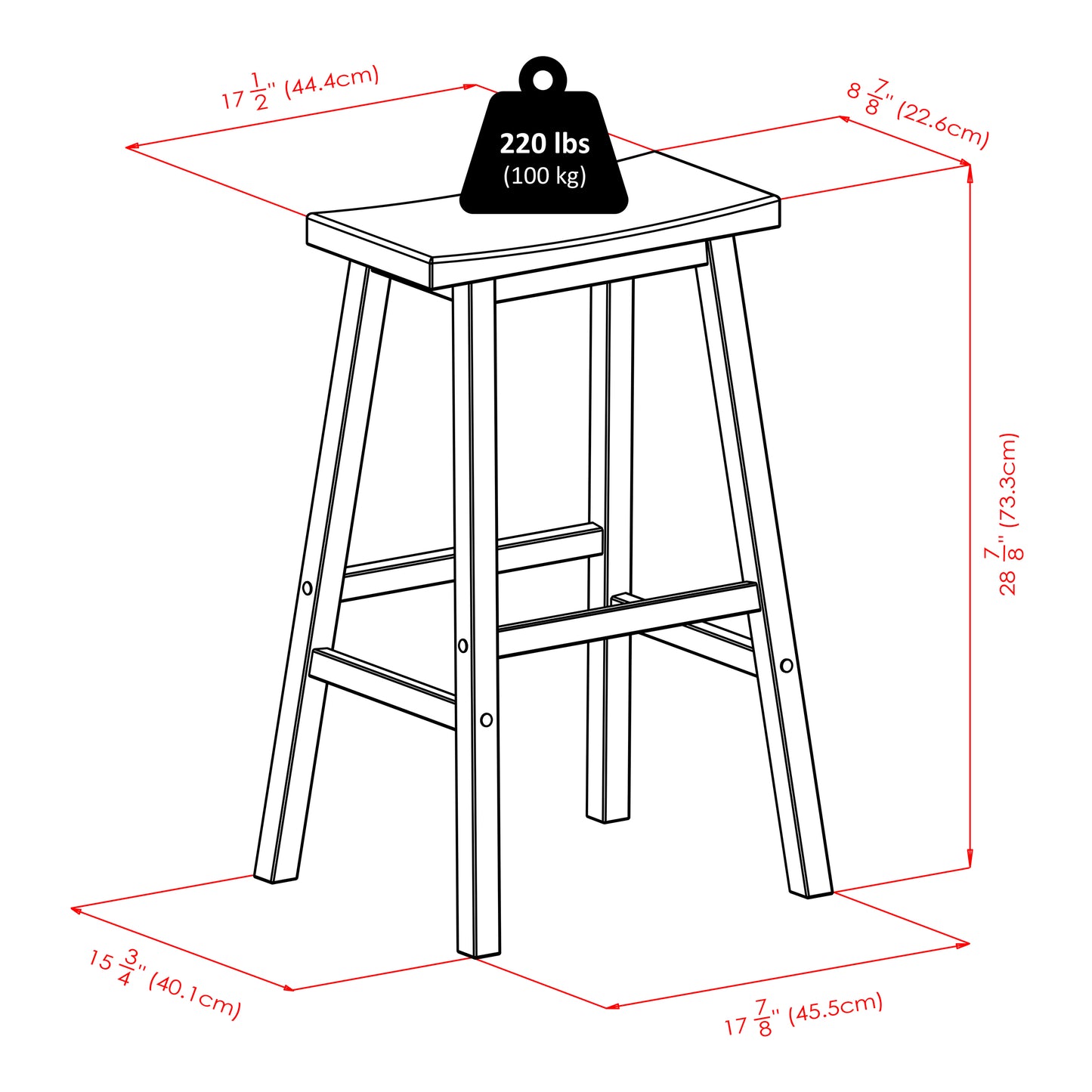 Satori Saddle Seat Bar Stool, Rustic Green and Walnut