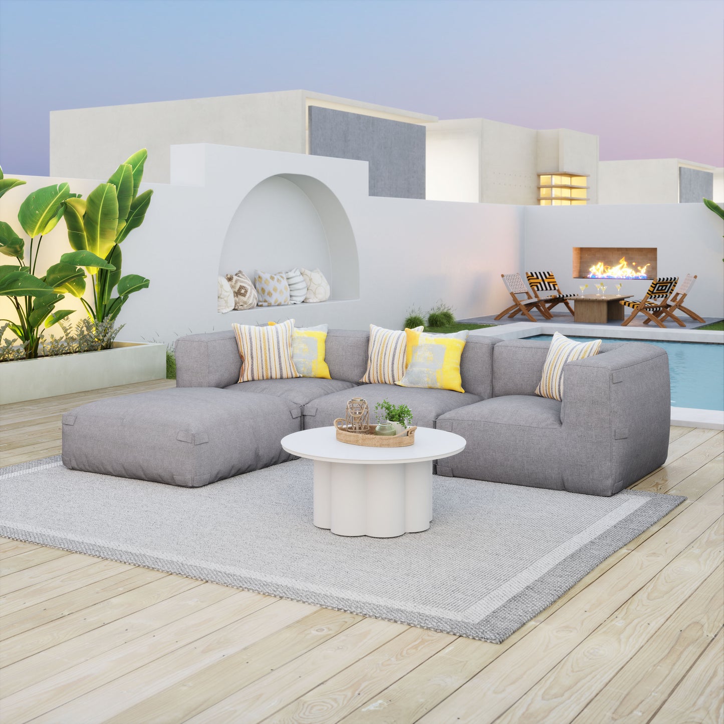 Palmier Coffee Table White - 8