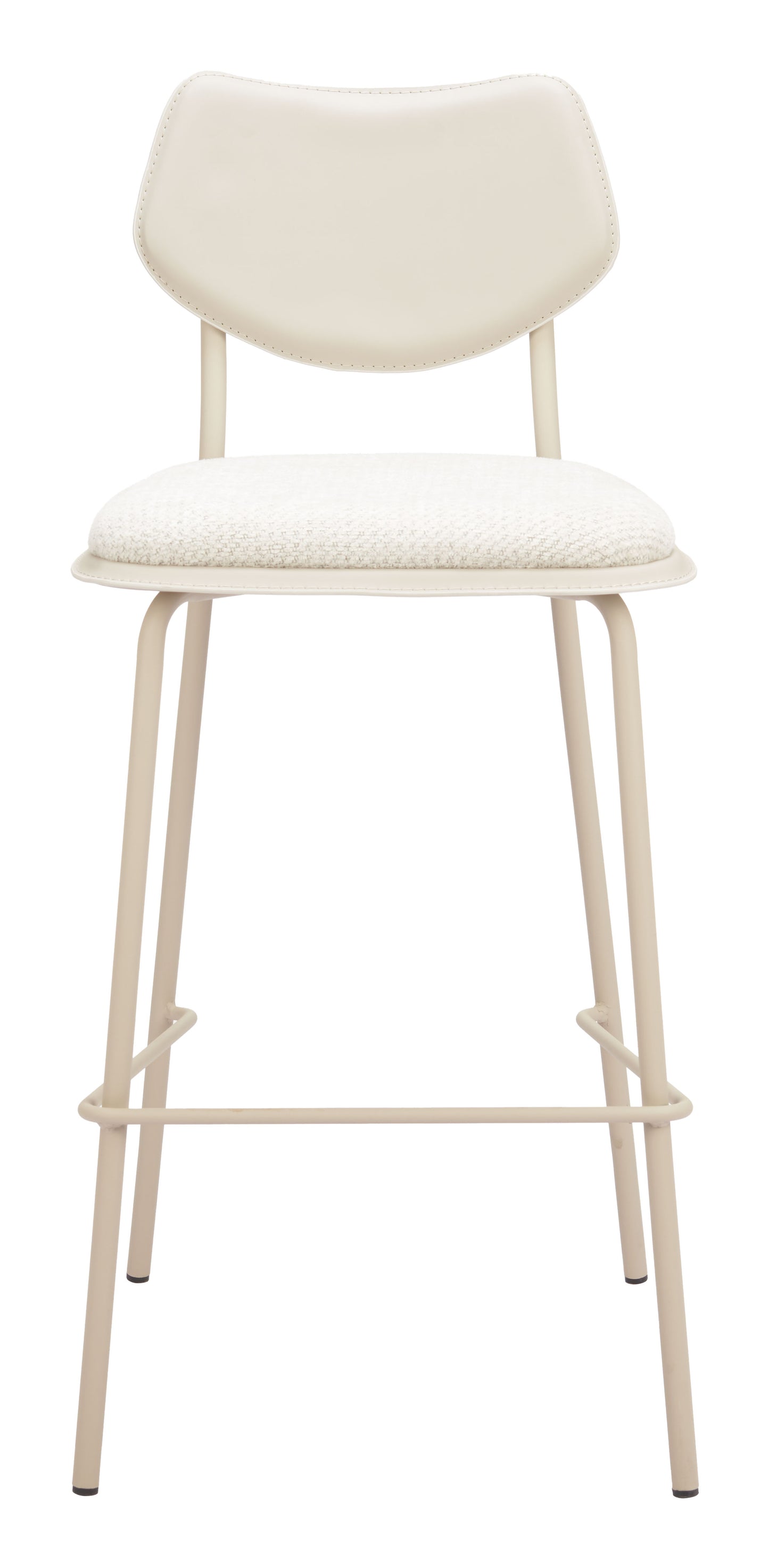 Zeal Barstool (Set of 4) Light Gray & Beige - 3