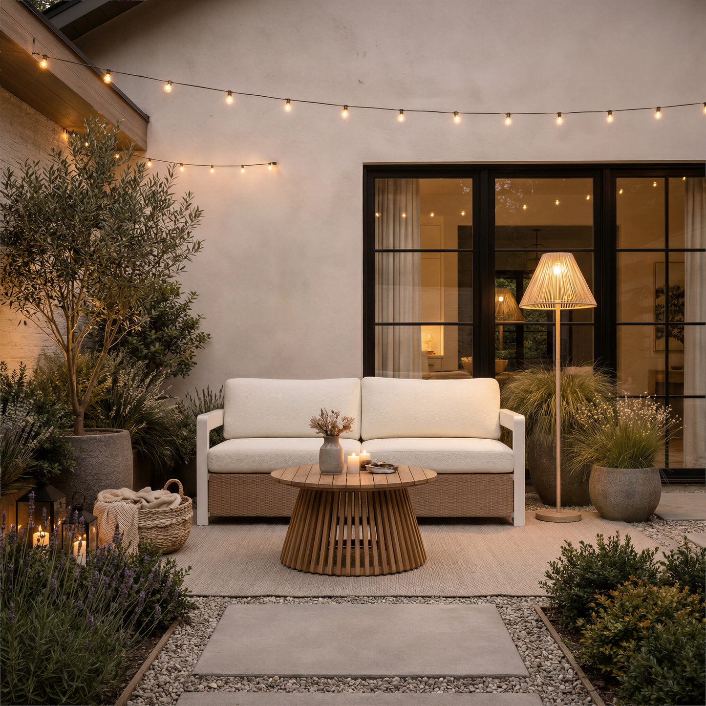 Lumika Solar Floor Lamp Beige - 11
