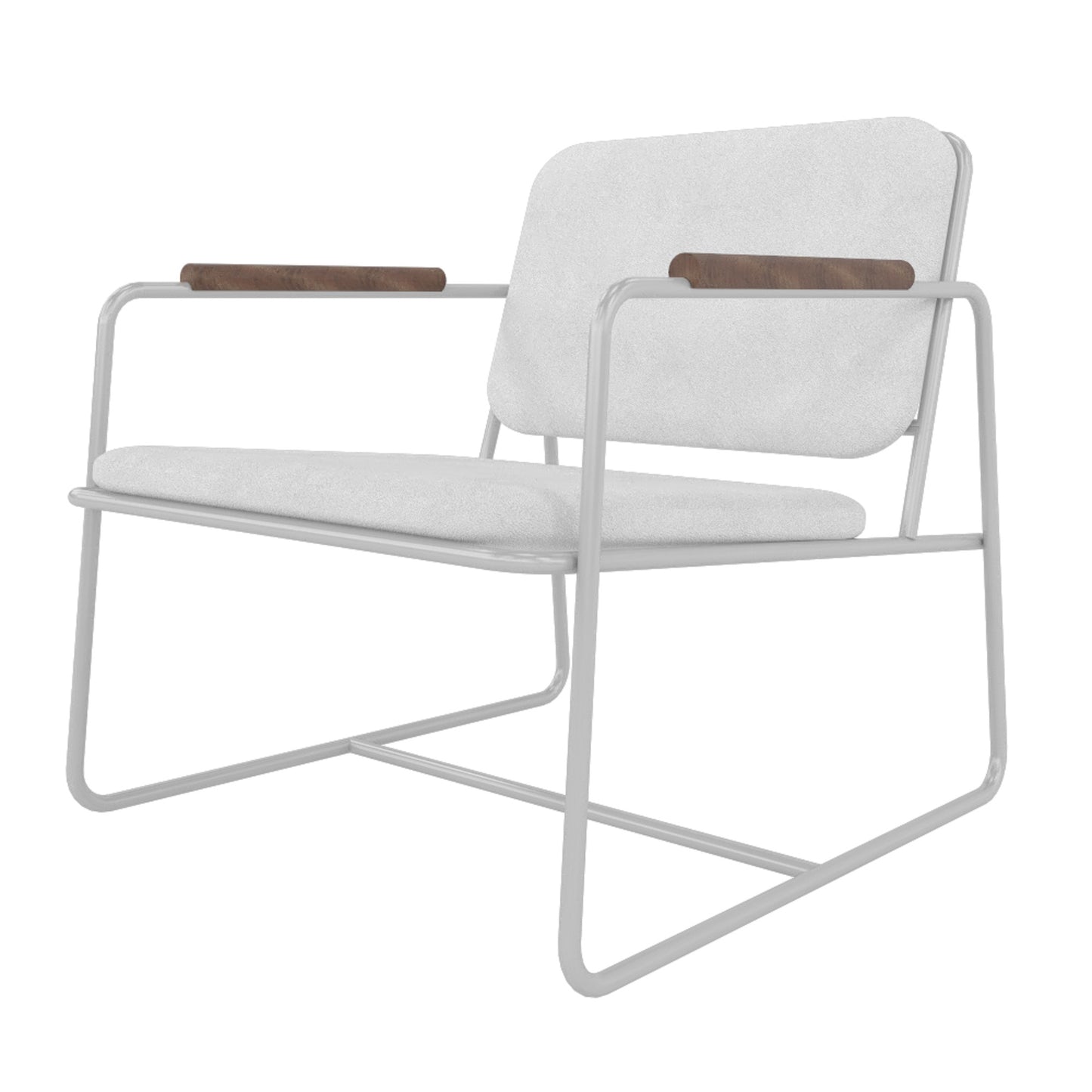 Manhattan Comfort Whythe PU Leather Low Accent Chair 2.0 in White AC-5PZ-208