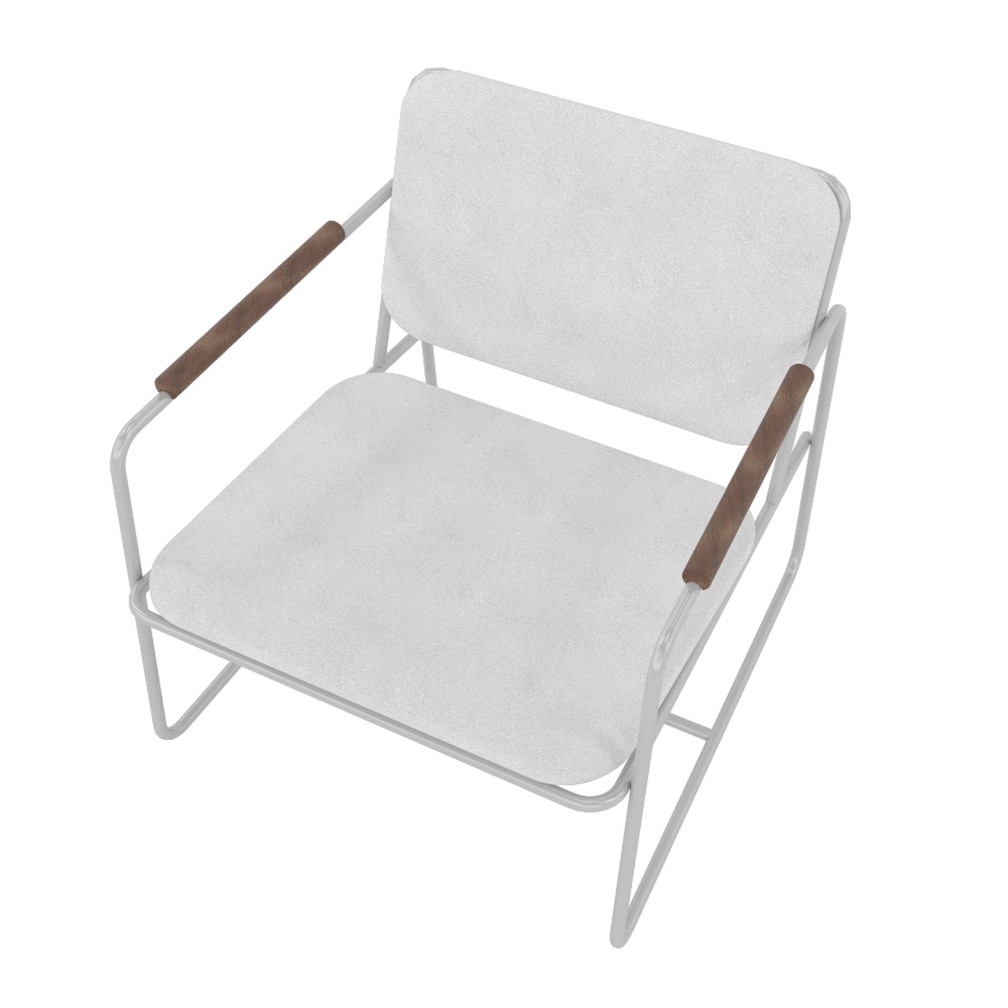 Manhattan Comfort Whythe PU Leather Low Accent Chair 2.0 in White AC-5PZ-208