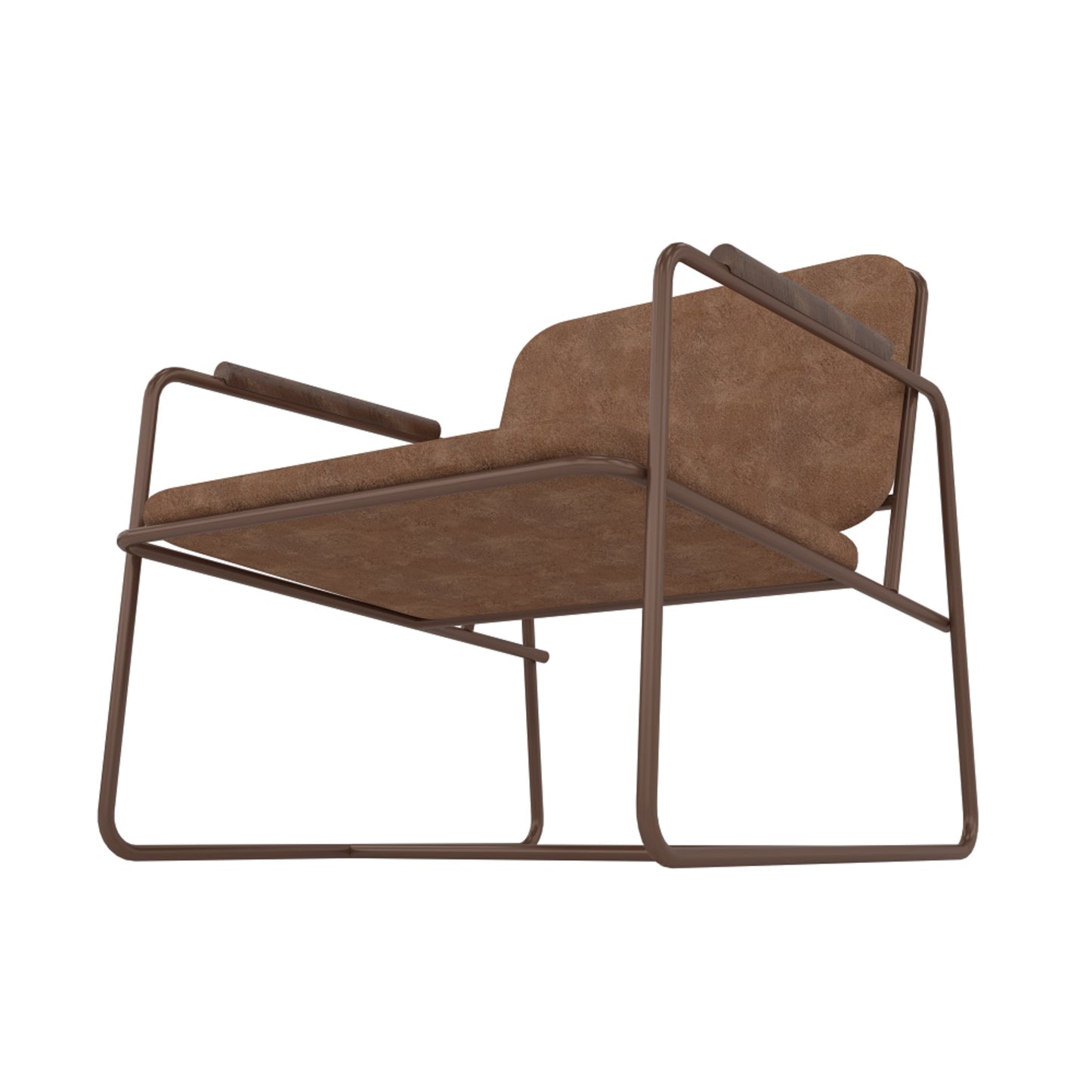 Manhattan Comfort Whythe PU Leather Low Accent Chair 2.0 in Corten AC-5PZ-217