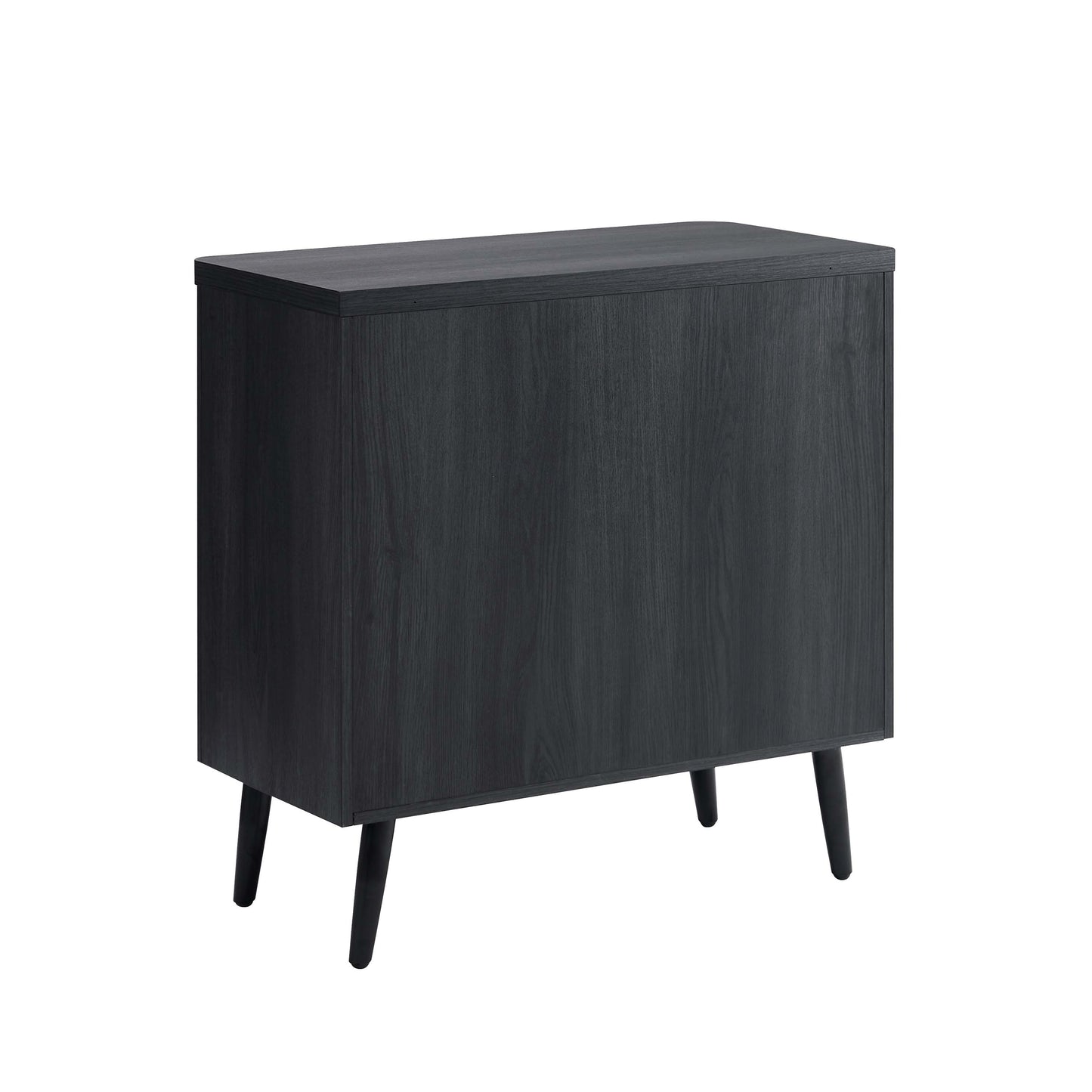 Jodie Mid-Century Modern 31" Fluted Accent Cabinet in Charcoal Gray AC001-GY