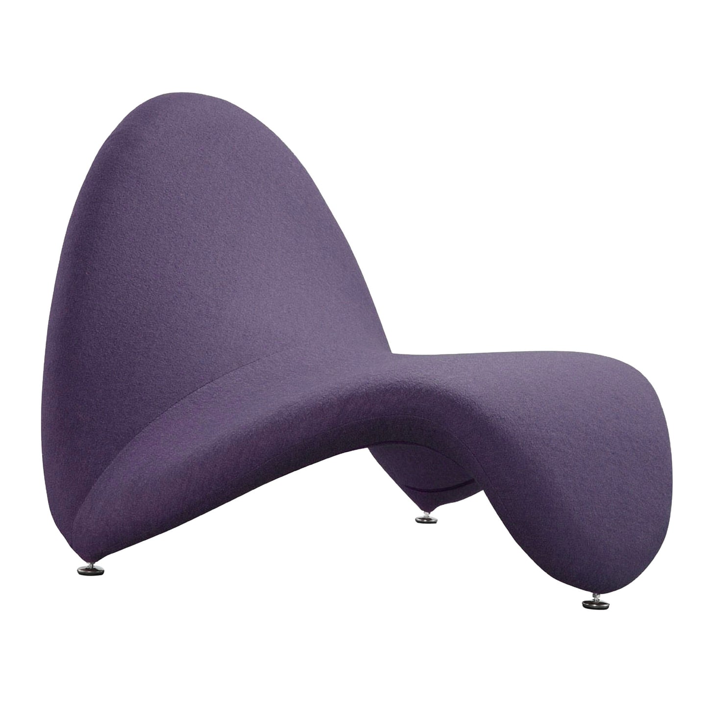 MoMa Modern Wool Blend Accent Chair in Purple AC009-PL
