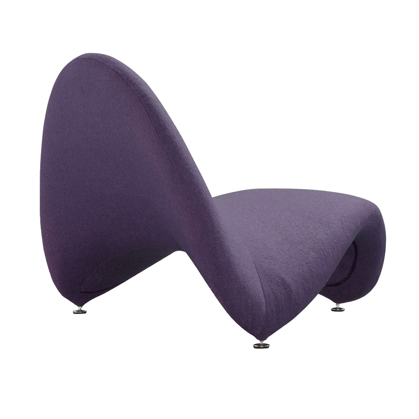 MoMa Modern Wool Blend Accent Chair in Purple AC009-PL
