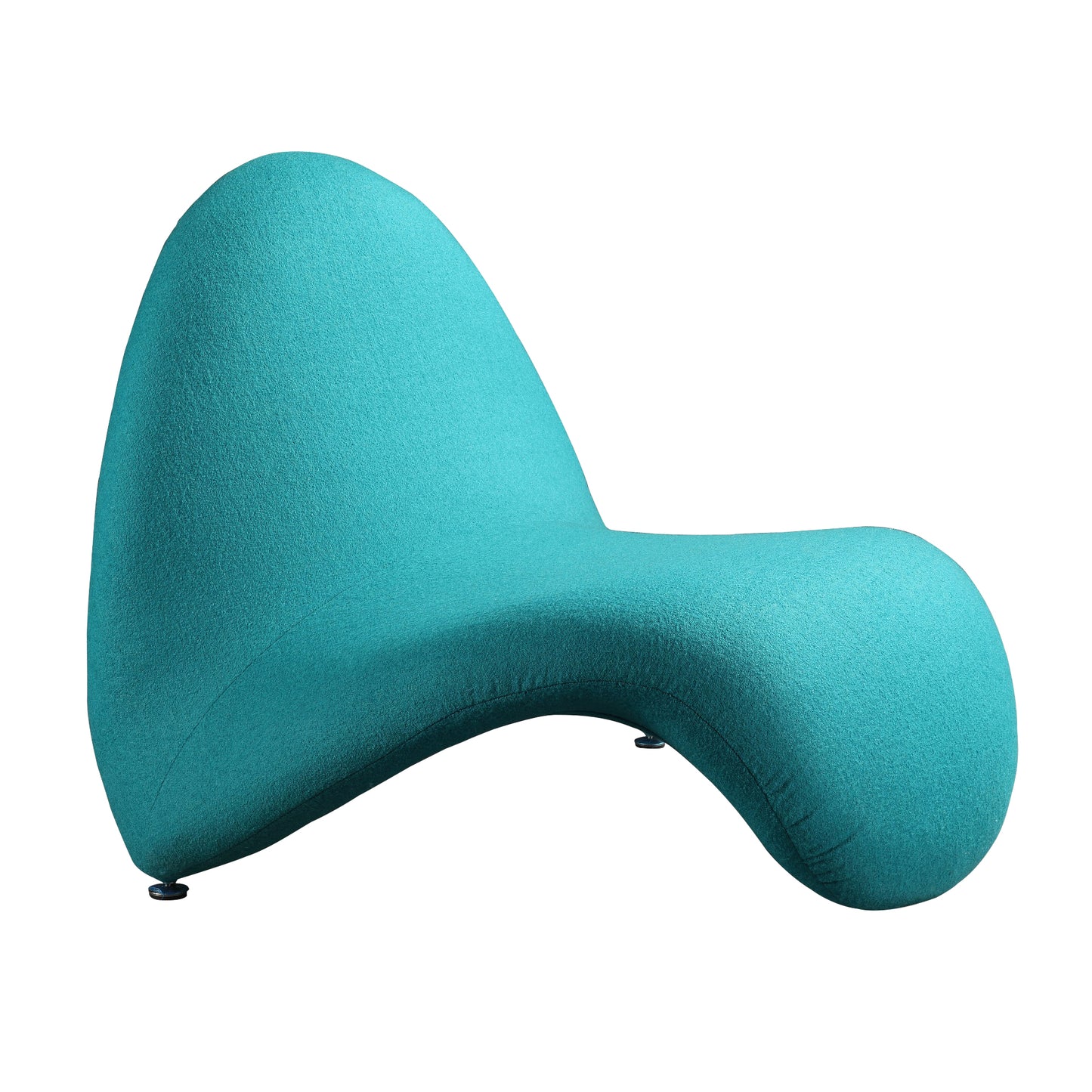 MoMa Modern Wool Blend Accent Chair in Teal AC009-TL