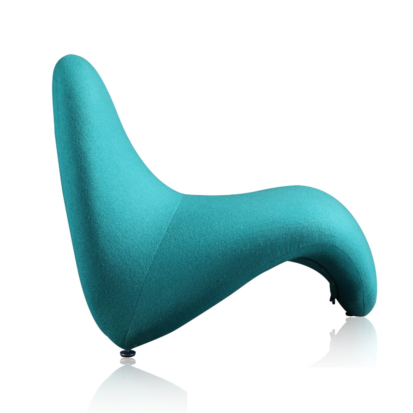 MoMa Modern Wool Blend Accent Chair in Teal AC009-TL