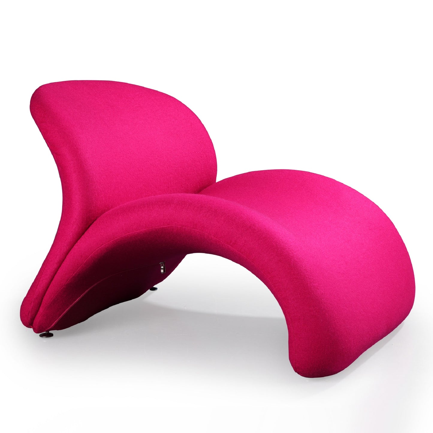 Rosebud Modern Wool Blend Accent Chair in Fuchsia AC013-FS