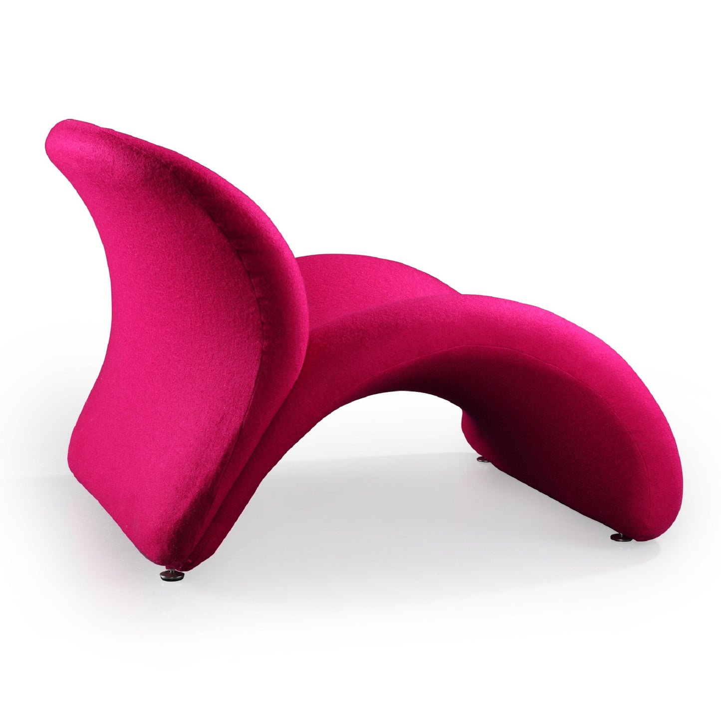 Rosebud Modern Wool Blend Accent Chair in Fuchsia AC013-FS