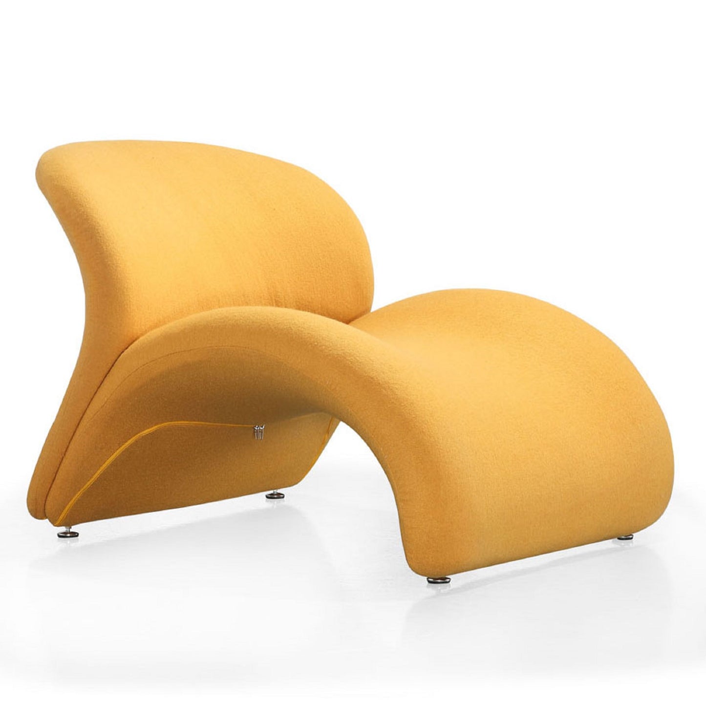 Manhattan Comfort Rosebud Yellow Wool Blend Accent Chair AC013-YL