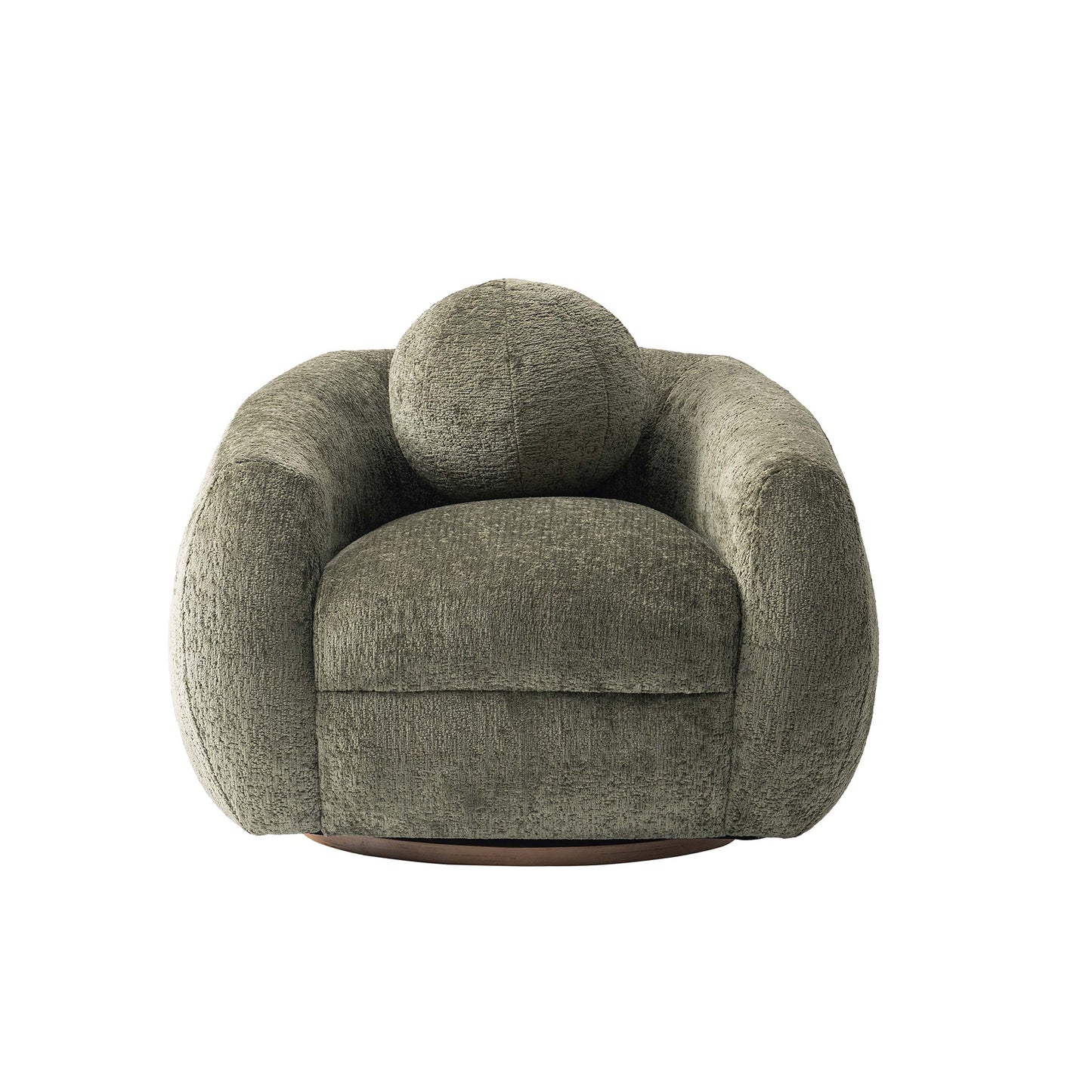 Tribeca Mid-Century Modern Chenille Lounge Chair in Olive Green AC016-OG