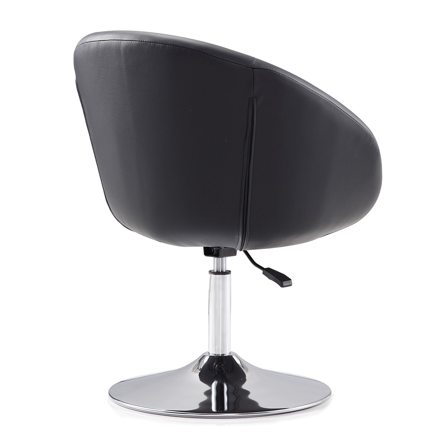 Hopper Modern Upholstered Swivel Lounge Chair in Black AC036-BK