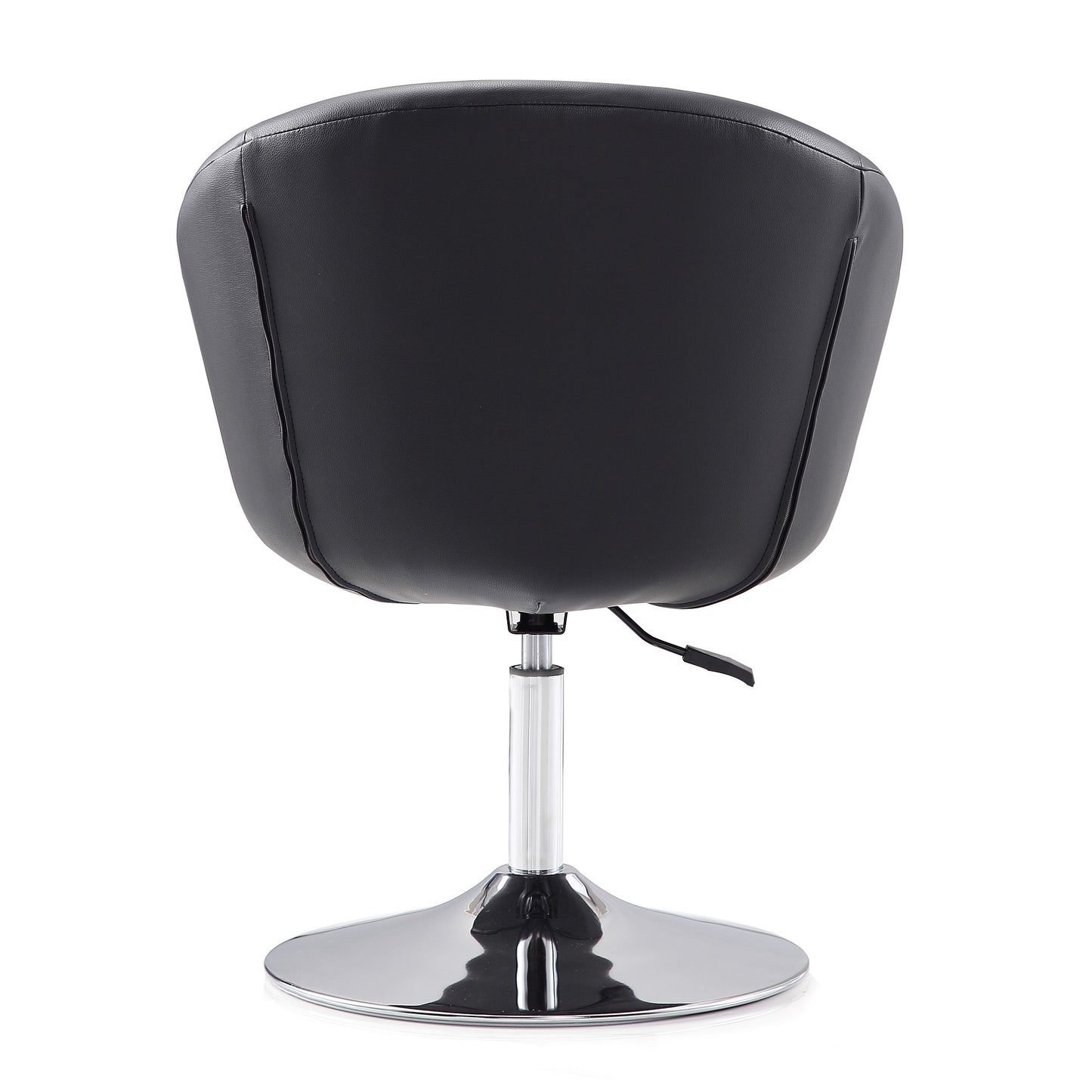 Hopper Modern Upholstered Swivel Lounge Chair in Black AC036-BK