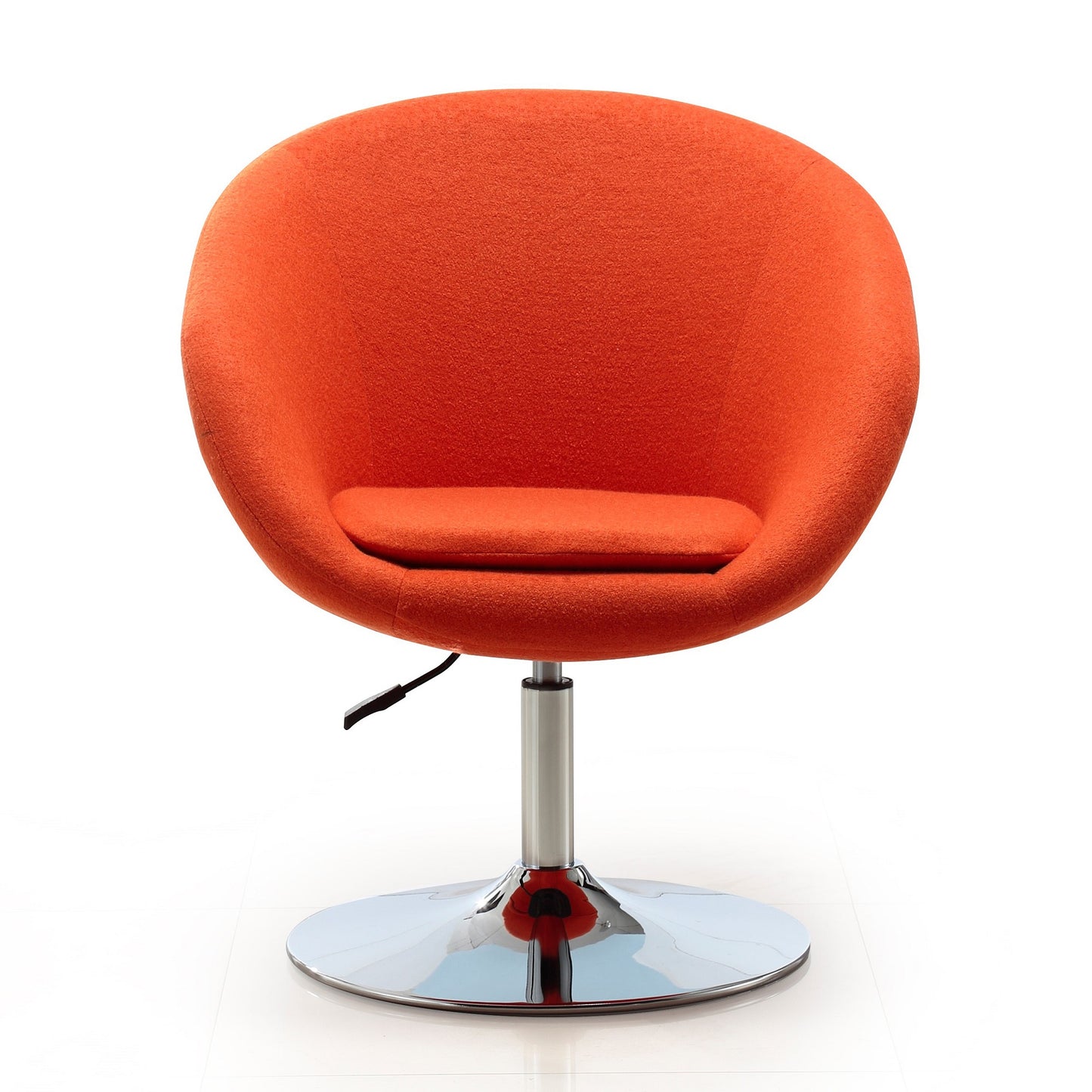 Hopper Modern Upholstered Swivel Lounge Chair in Orange AC036-OR