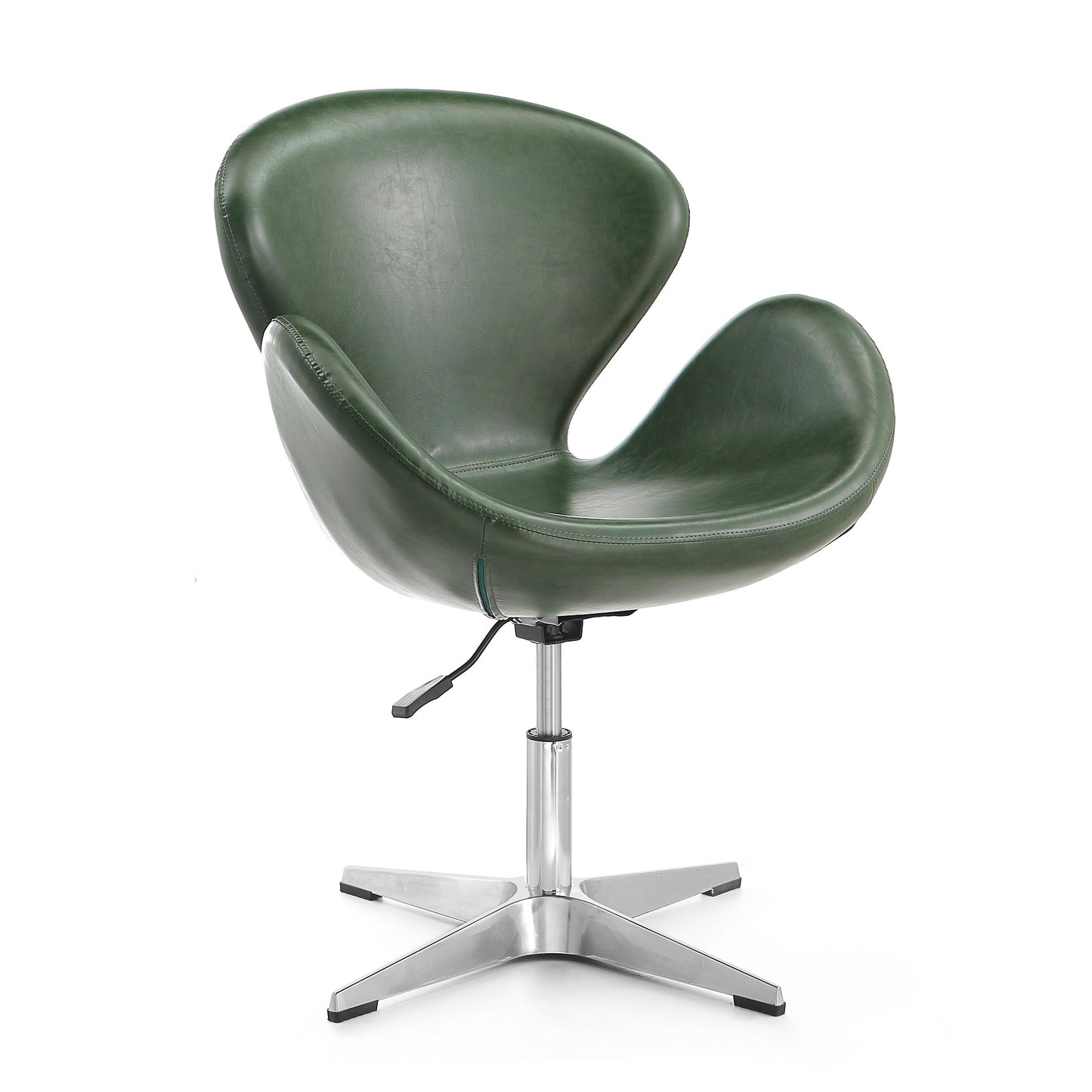 Raspberry Modern Upholstered Swivel Lounge Chair in Forest Green AC038-FG