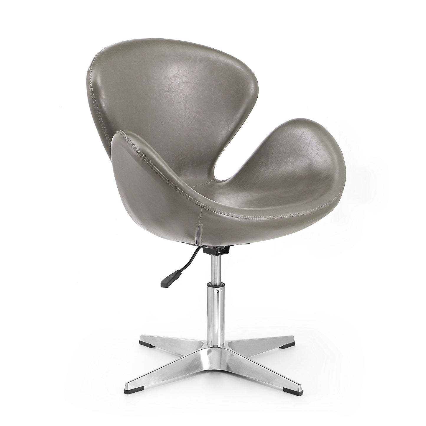 Raspberry Modern Upholstered Swivel Lounge Chair in Pebble Gray AC038-PE