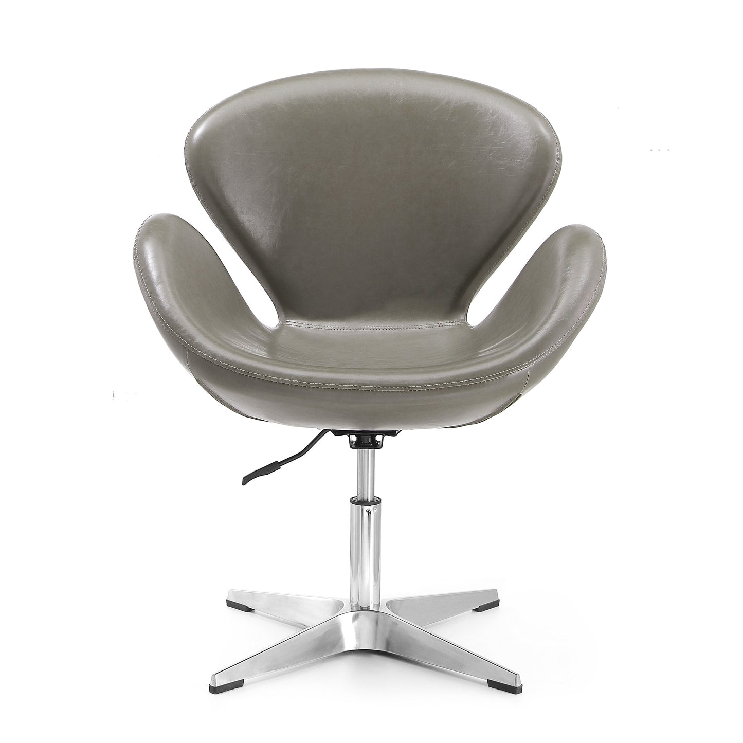 Raspberry Modern Upholstered Swivel Lounge Chair in Pebble Gray AC038-PE