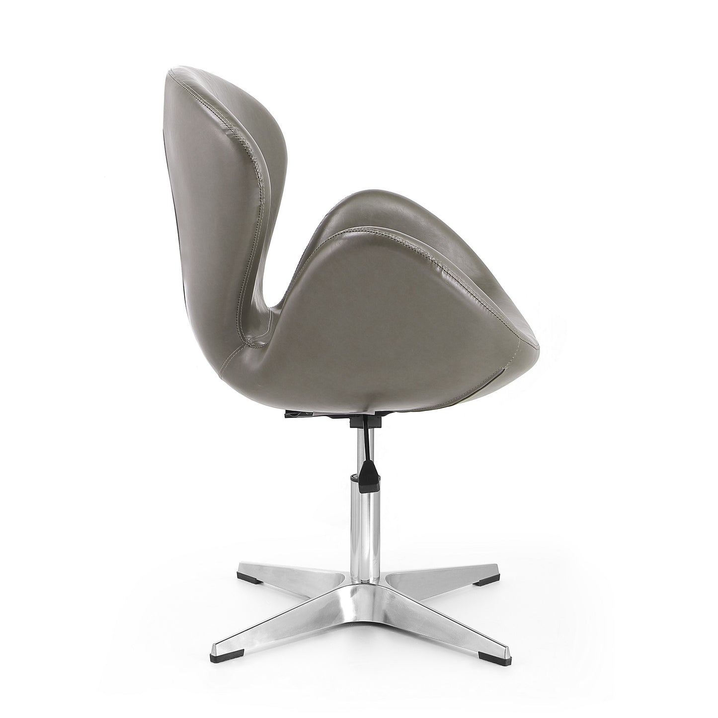 Raspberry Modern Upholstered Swivel Lounge Chair in Pebble Gray AC038-PE