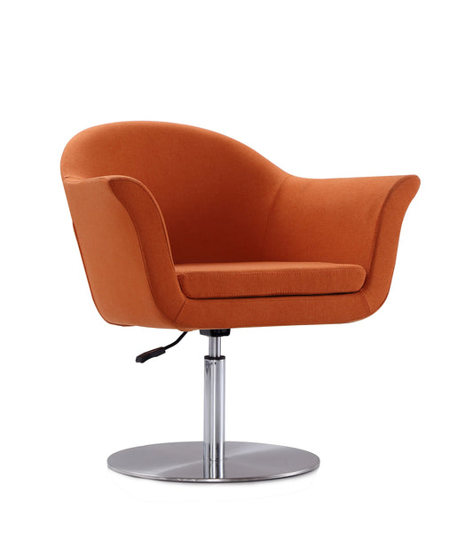 Voyager Modern Woven Blend Swivel Lounge Chair in Orange AC051-OR