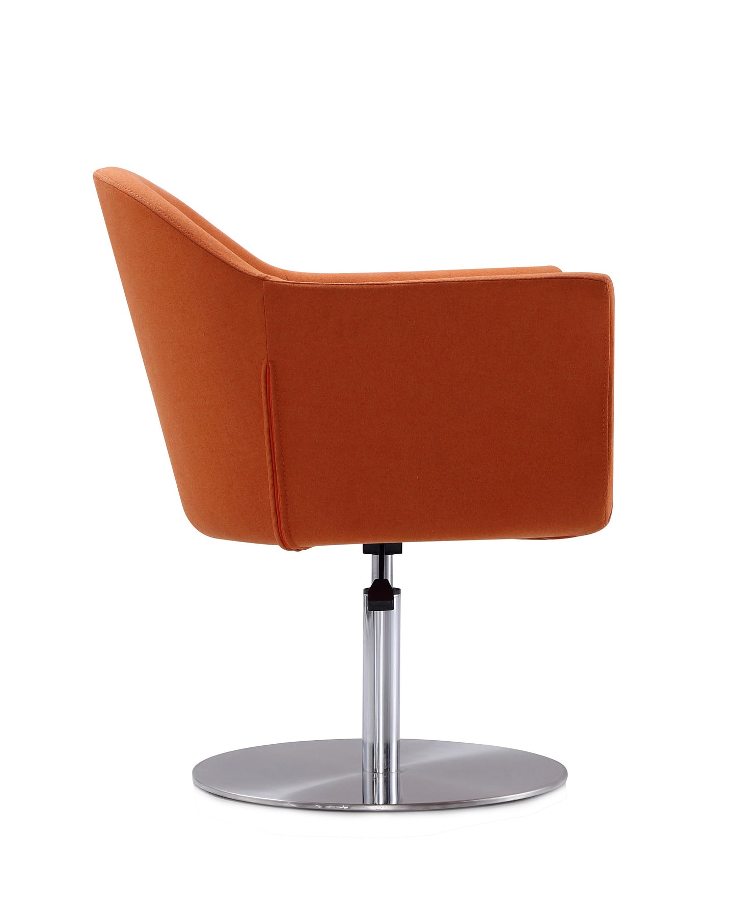 Manhattan Comfort Voyager Orange and Brushed Metal Woven Swivel Adjustable Accent Chair AC051-OR