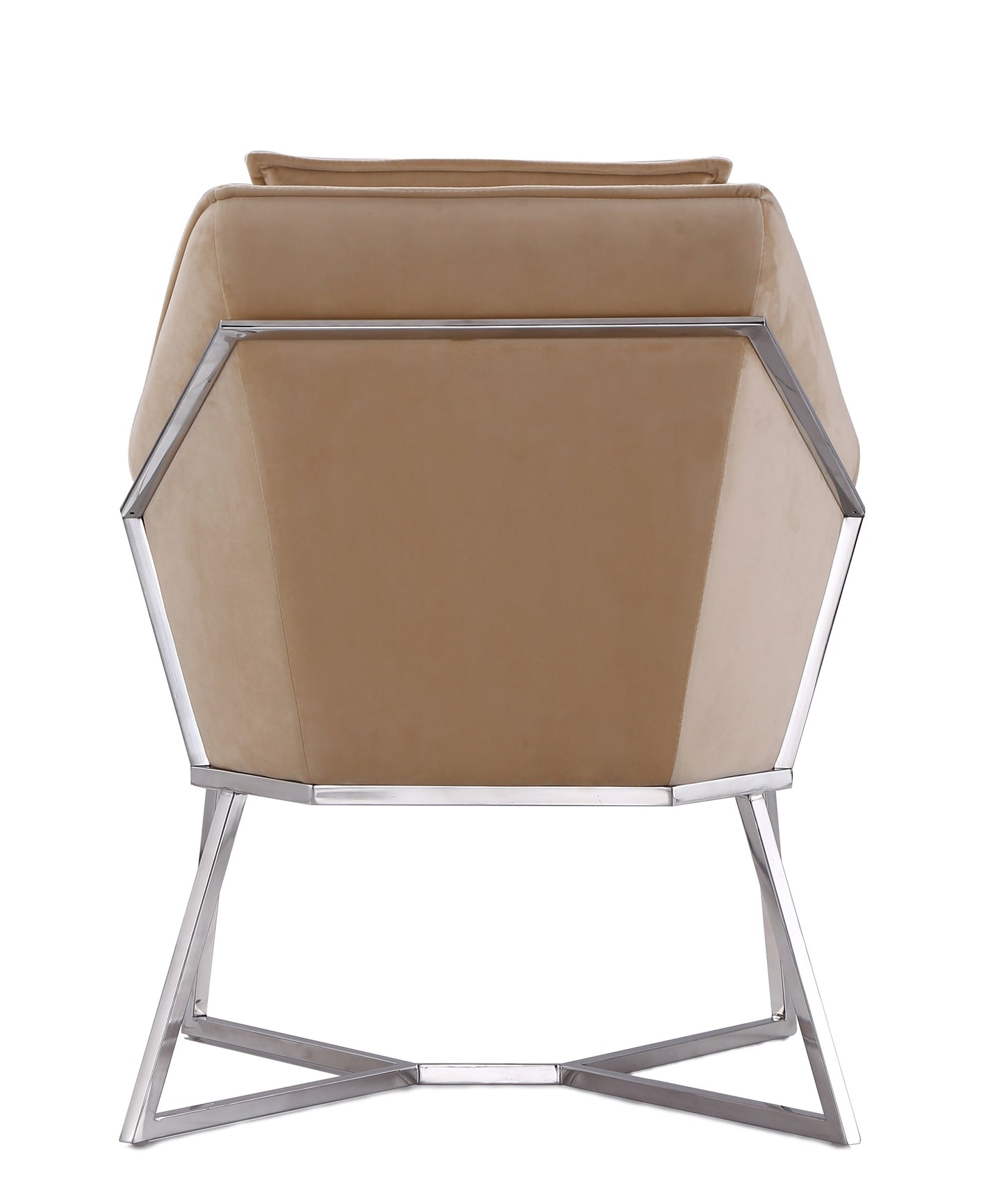 Manhattan Comfort Origami Velvet Accent Chair in Fawn AC052- FN