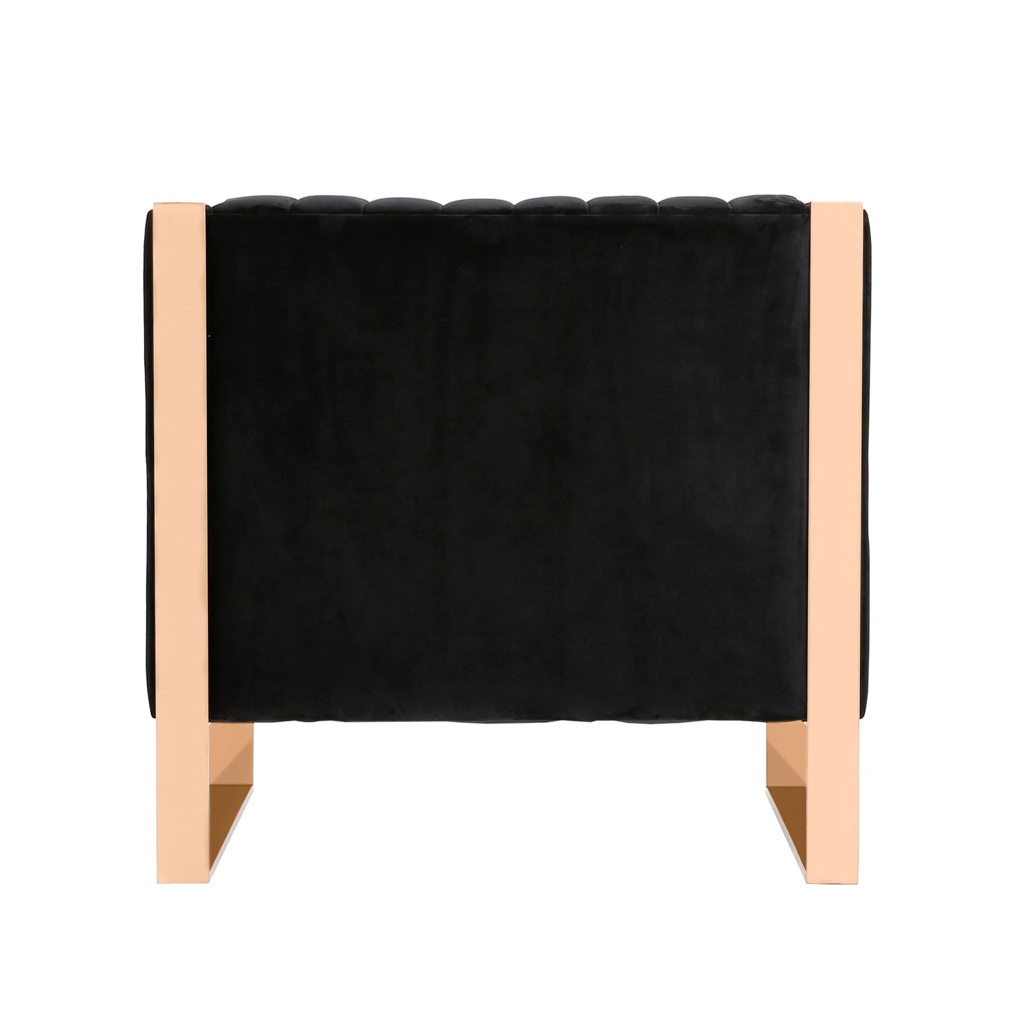 Manhattan Comfort Trillium Black and Gold Velvet Accent Chair AC055-BK