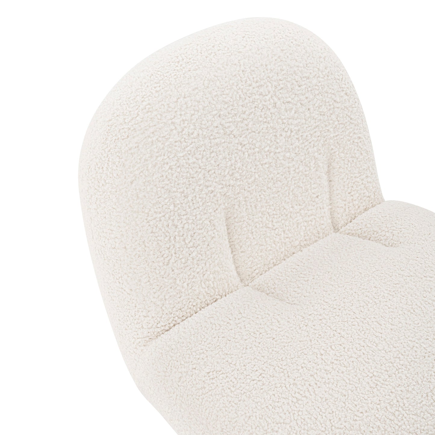 Edina Modern Boucle Lounge Chair in White AC059-WH