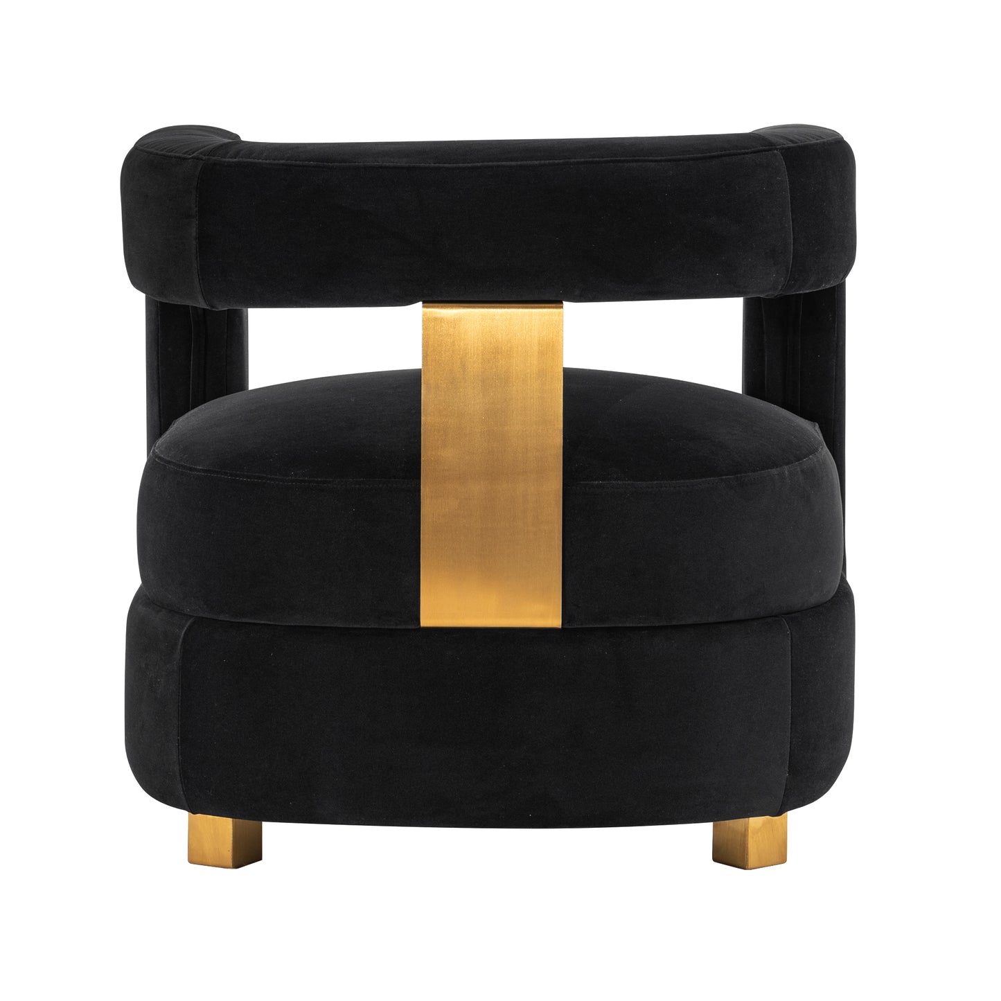 Amirah Modern Velvet Lounge Chair in Black AC060-BK