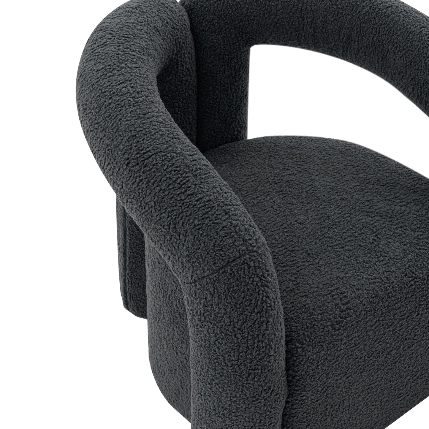 Darian Modern Boucle Lounge Chair in Black AC061-BK