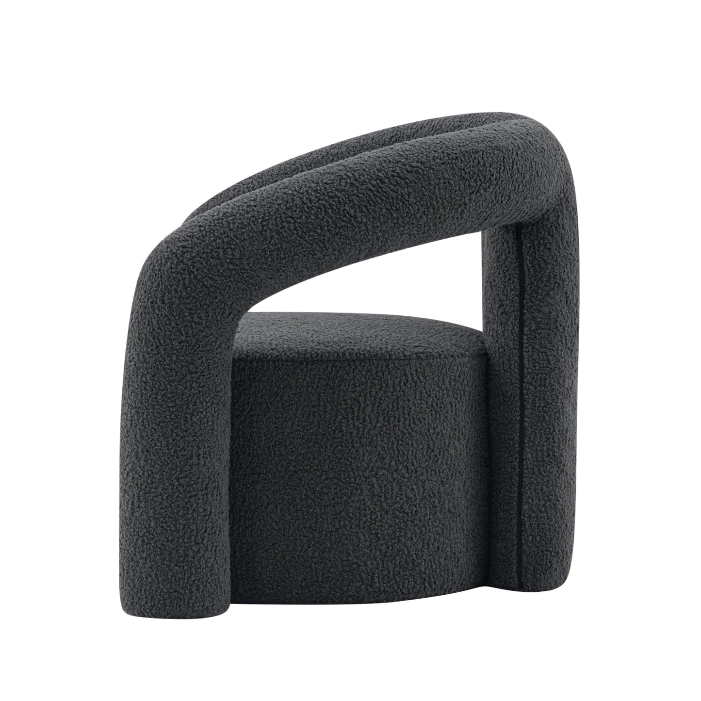 Darian Modern Boucle Lounge Chair in Black AC061-BK