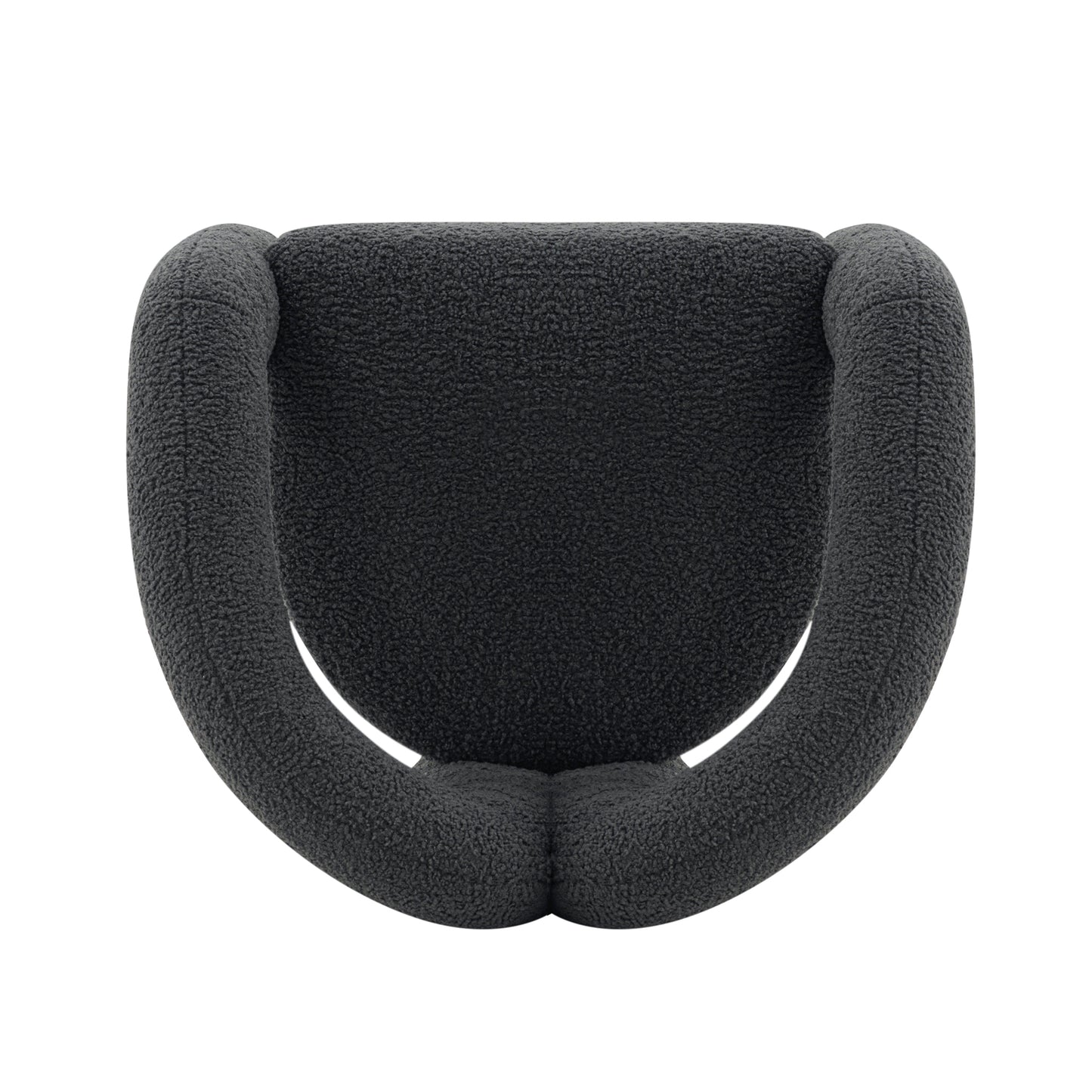 Darian Modern Boucle Lounge Chair in Black AC061-BK