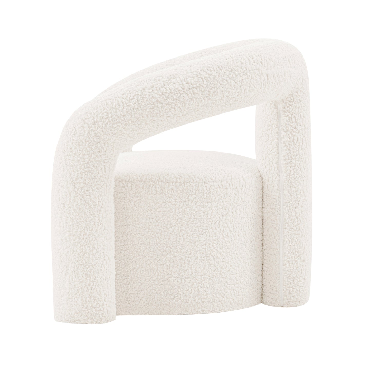 Manhattan Comfort Modern Darian Boucle Accent Chair in Cream AC061-CR