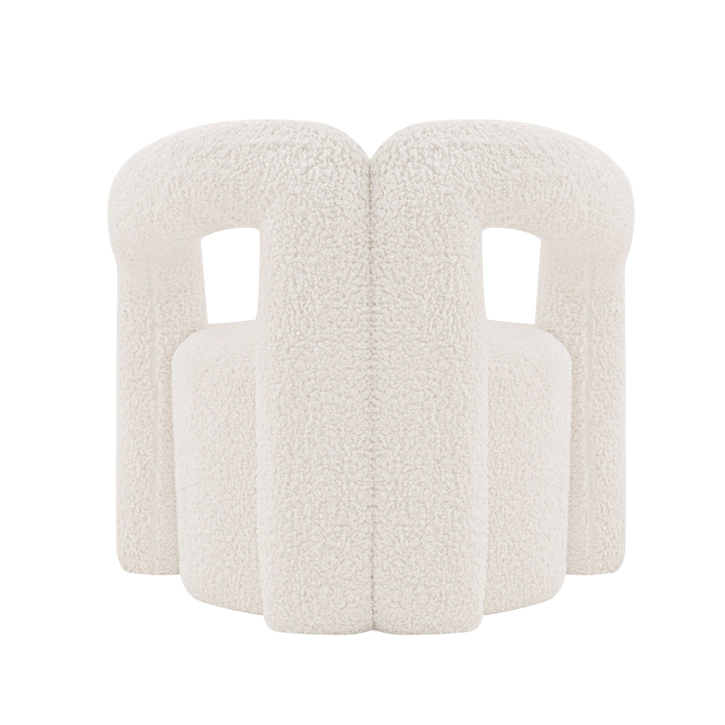 Manhattan Comfort Modern Darian Boucle Accent Chair in Cream AC061-CR