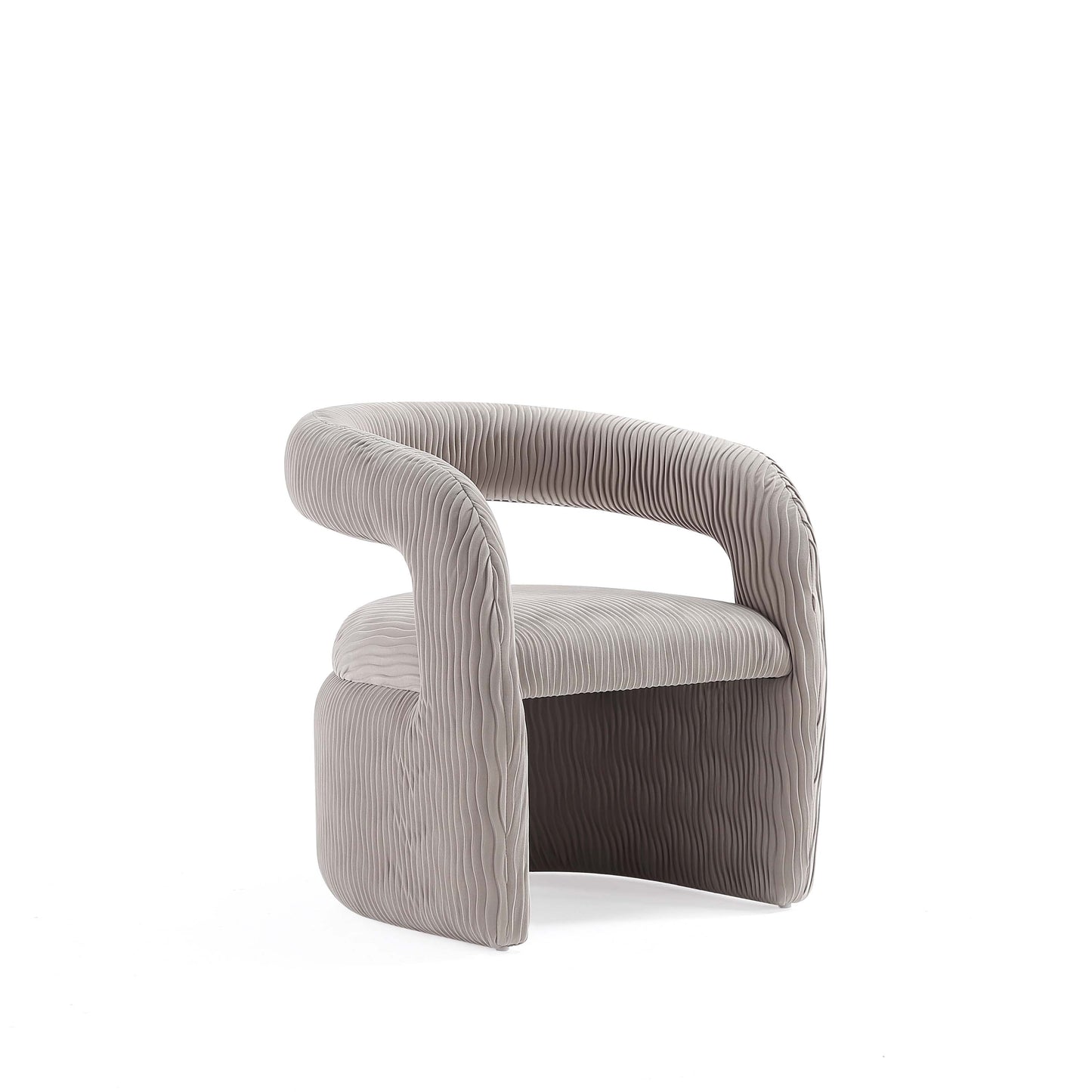 Corvette Mid-Century Modern Velvet Lounge Chair in Dove AC068-DO