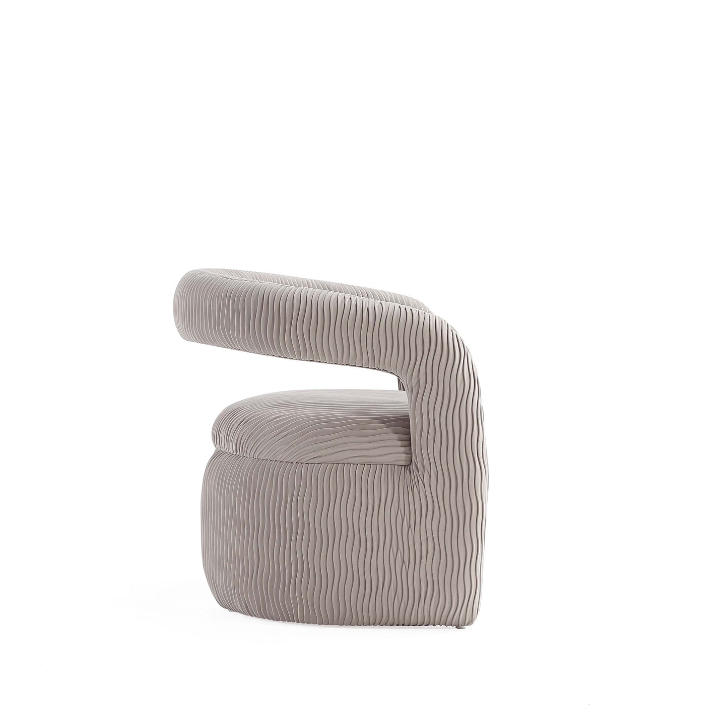Corvette Mid-Century Modern Velvet Lounge Chair in Dove AC068-DO