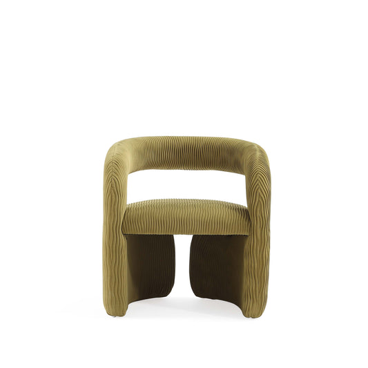 Corvette Mid-Century Modern Velvet Lounge Chair in Olive Green AC068-OG