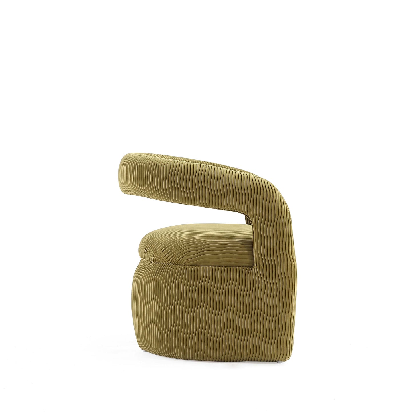 Corvette Mid-Century Modern Velvet Lounge Chair in Olive Green AC068-OG