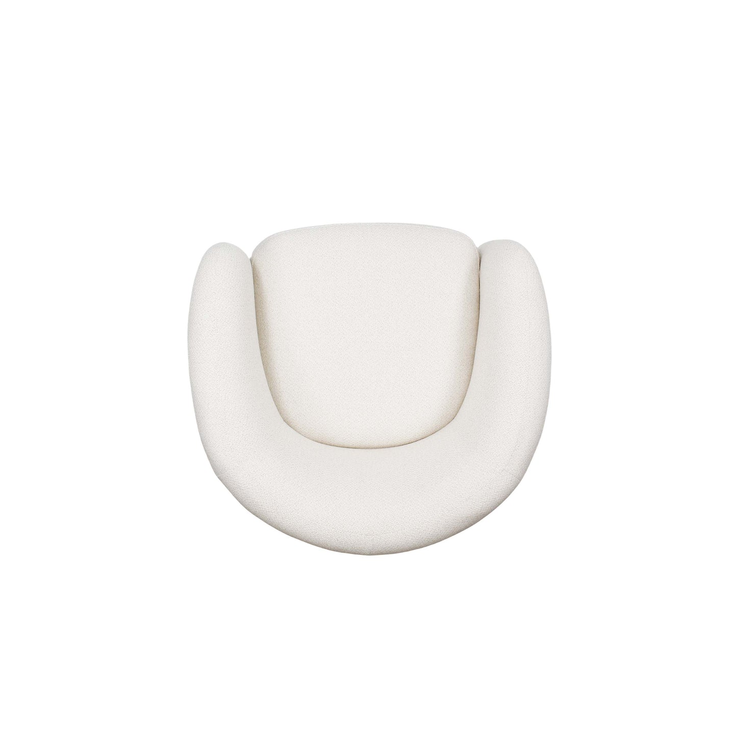 Sylvia Modern Glam Tweed Lounge Chair in Ivory AC070-AN