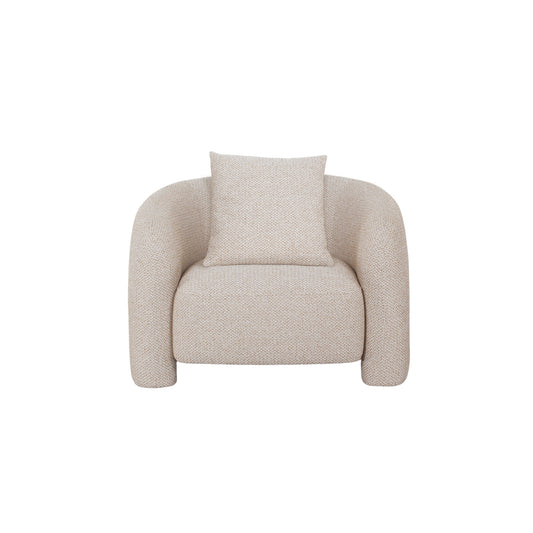 Sylvia Modern Glam Tweed Lounge Chair in Gold Dust AC070-GD