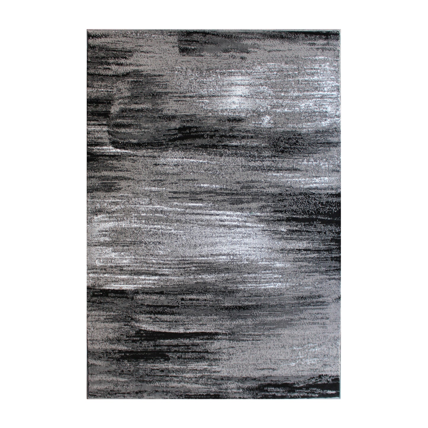 Rylan Collection 5' x 7' Gray Scraped Design Area Rug - Olefin Rug with Jute Backing - Living Room, Bedroom, Entryway Grey