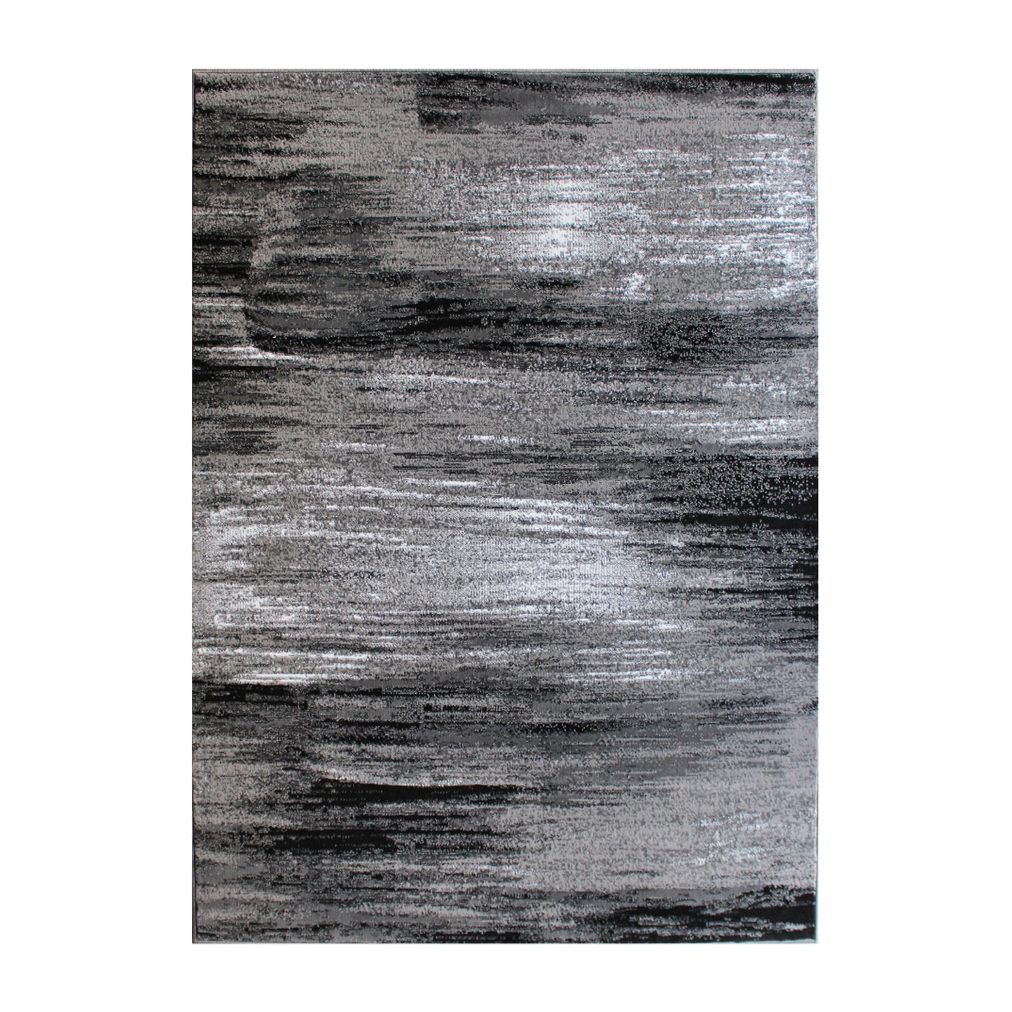 Rylan Collection 8' x 10' Gray Scraped Design Area Rug - Olefin Rug with Jute Backing - Living Room, Bedroom, Entryway Grey