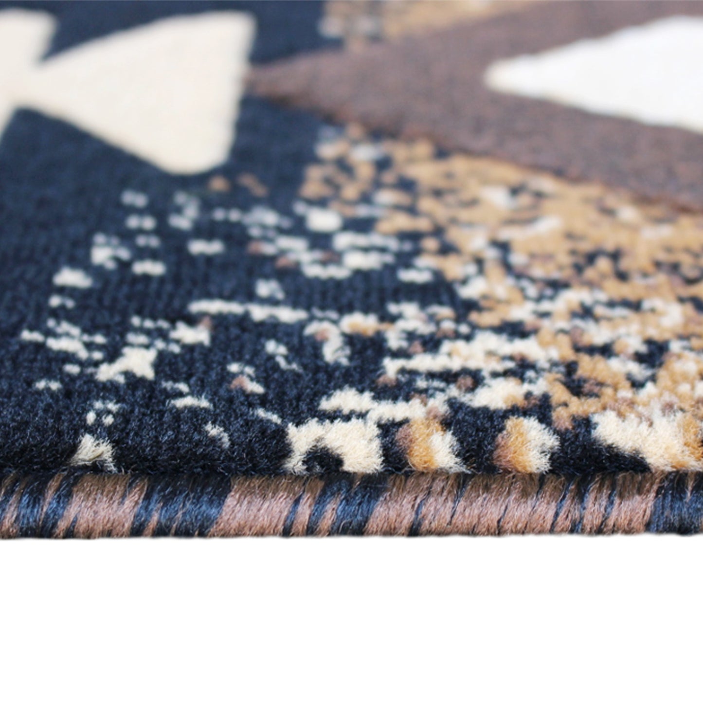 Mohave Collection 8' x 10' Black Traditional Southwestern Style Area Rug - Olefin Fibers with Jute Backing Black