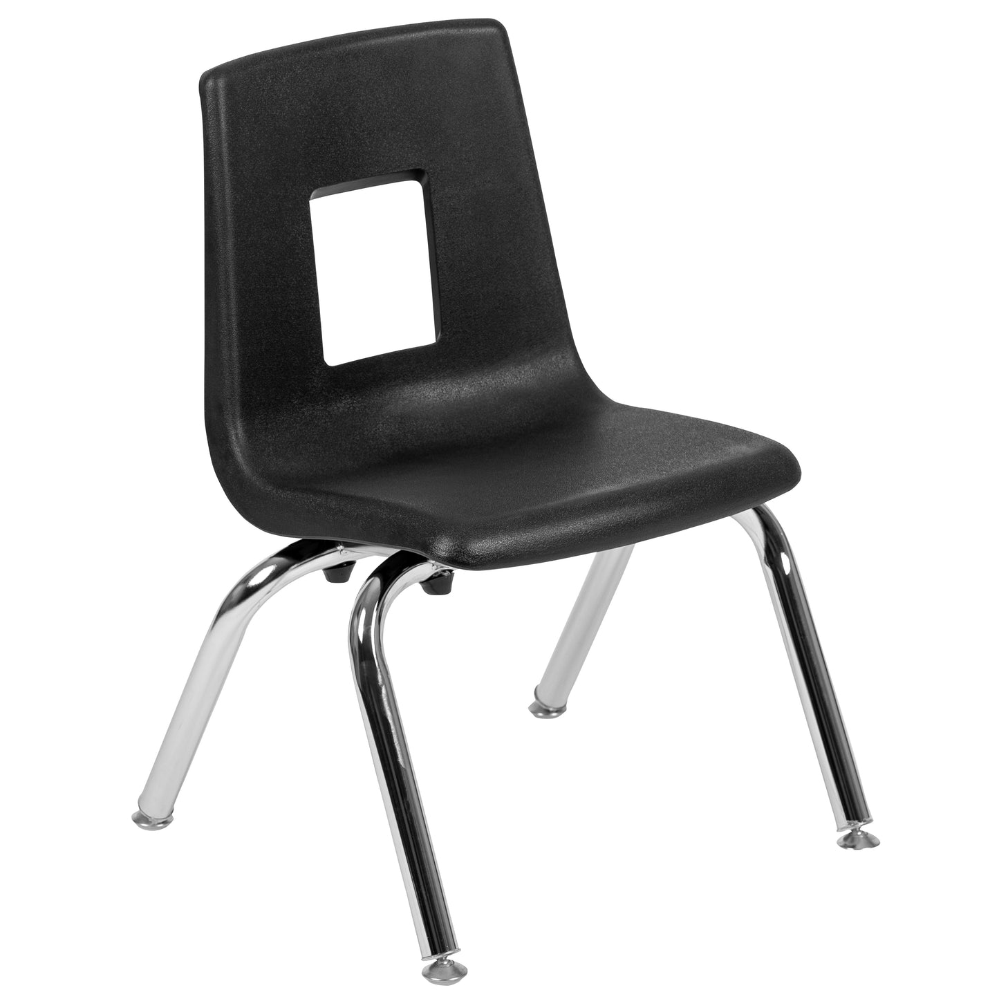 Mickey Advantage Black Student Stack School Chair - 12-inch Black