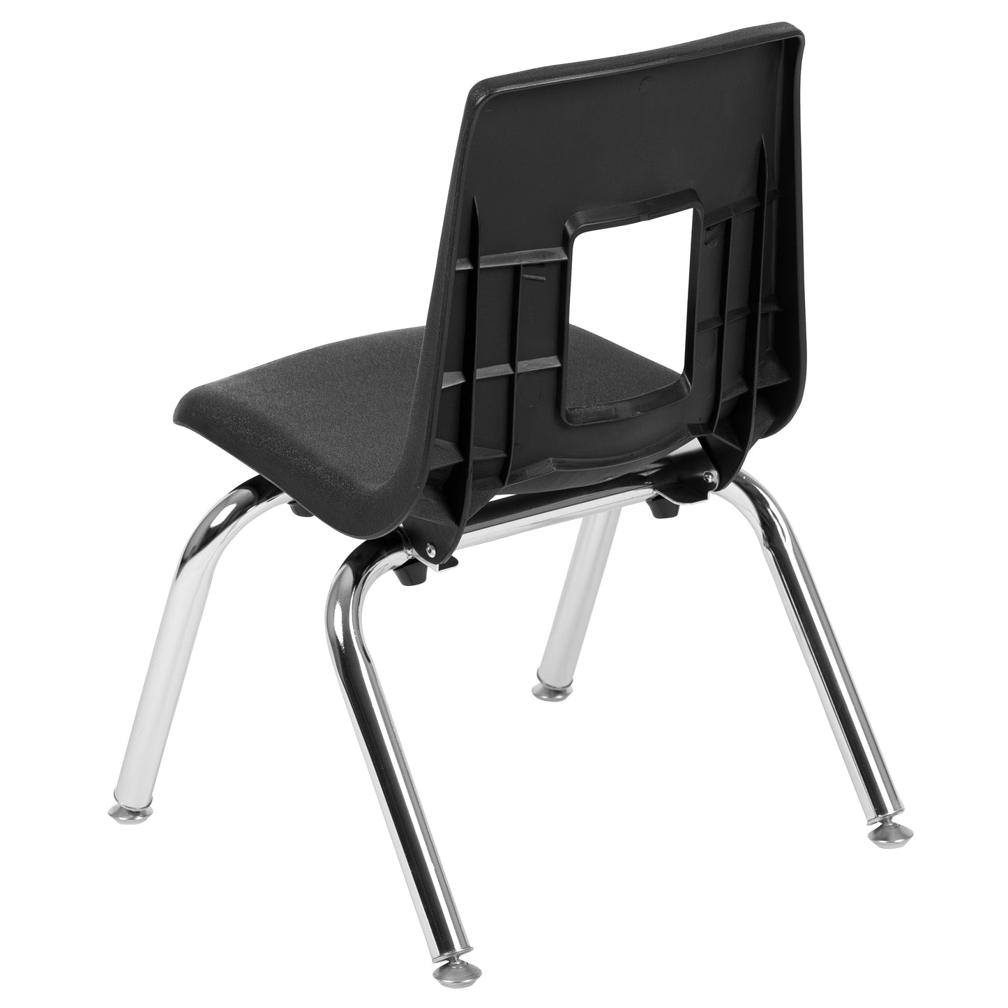 Mickey Advantage Black Student Stack School Chair - 12-inch Black