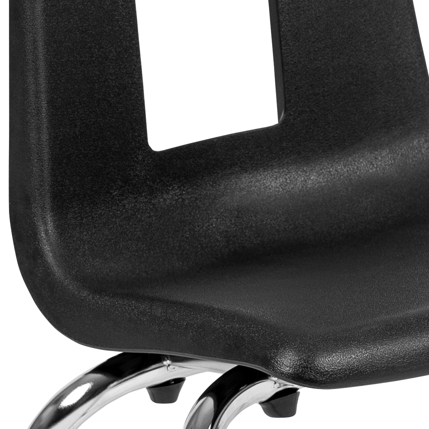 Mickey Advantage Black Student Stack School Chair - 12-inch Black