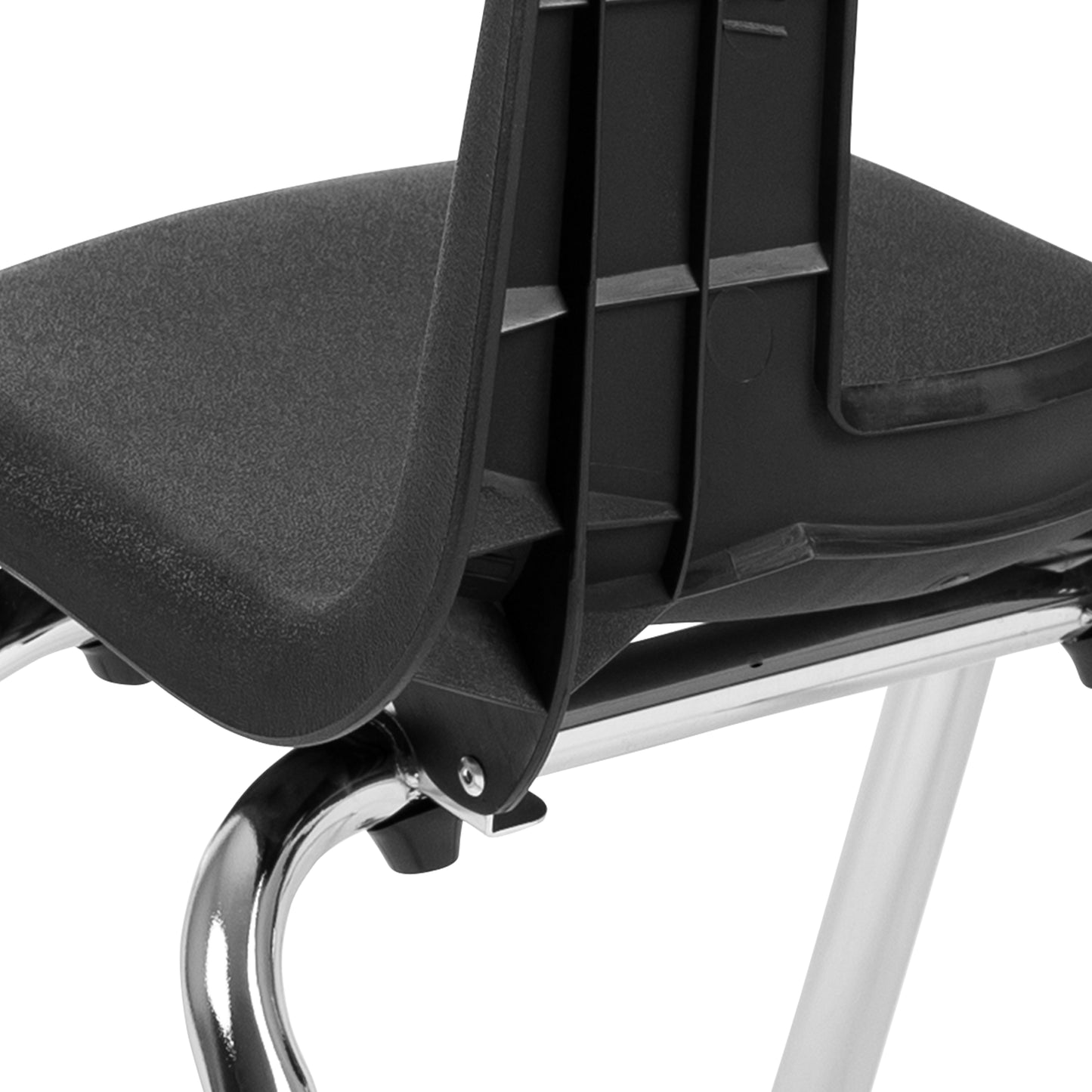 Mickey Advantage Black Student Stack School Chair - 12-inch Black