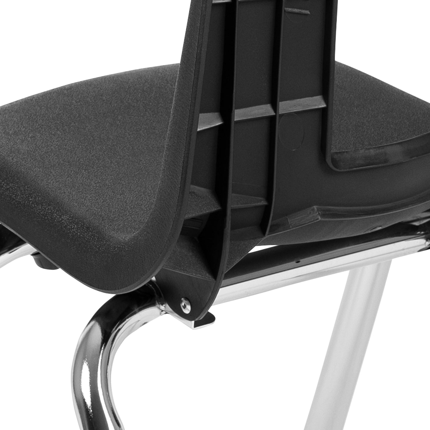 Mickey Advantage Black Student Stack School Chair - 14-inch Black